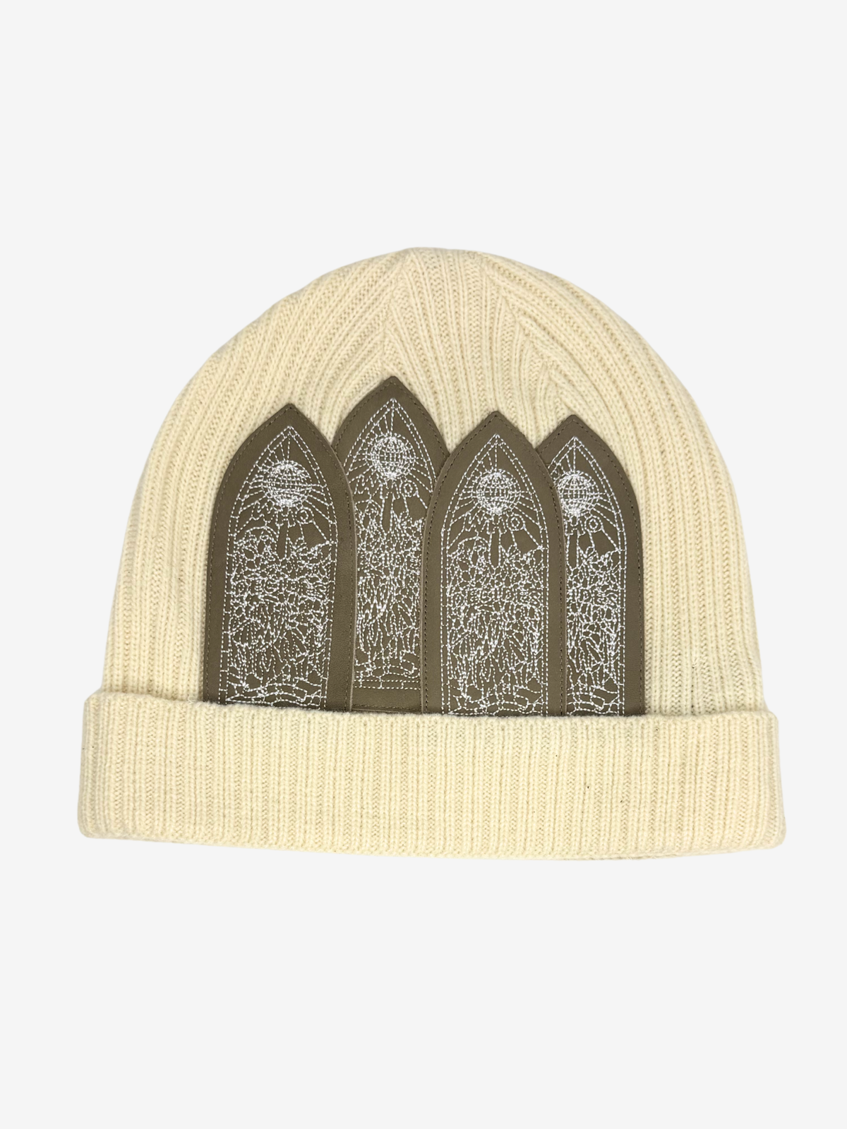 Who Decides War Cream Window Skully Beanie