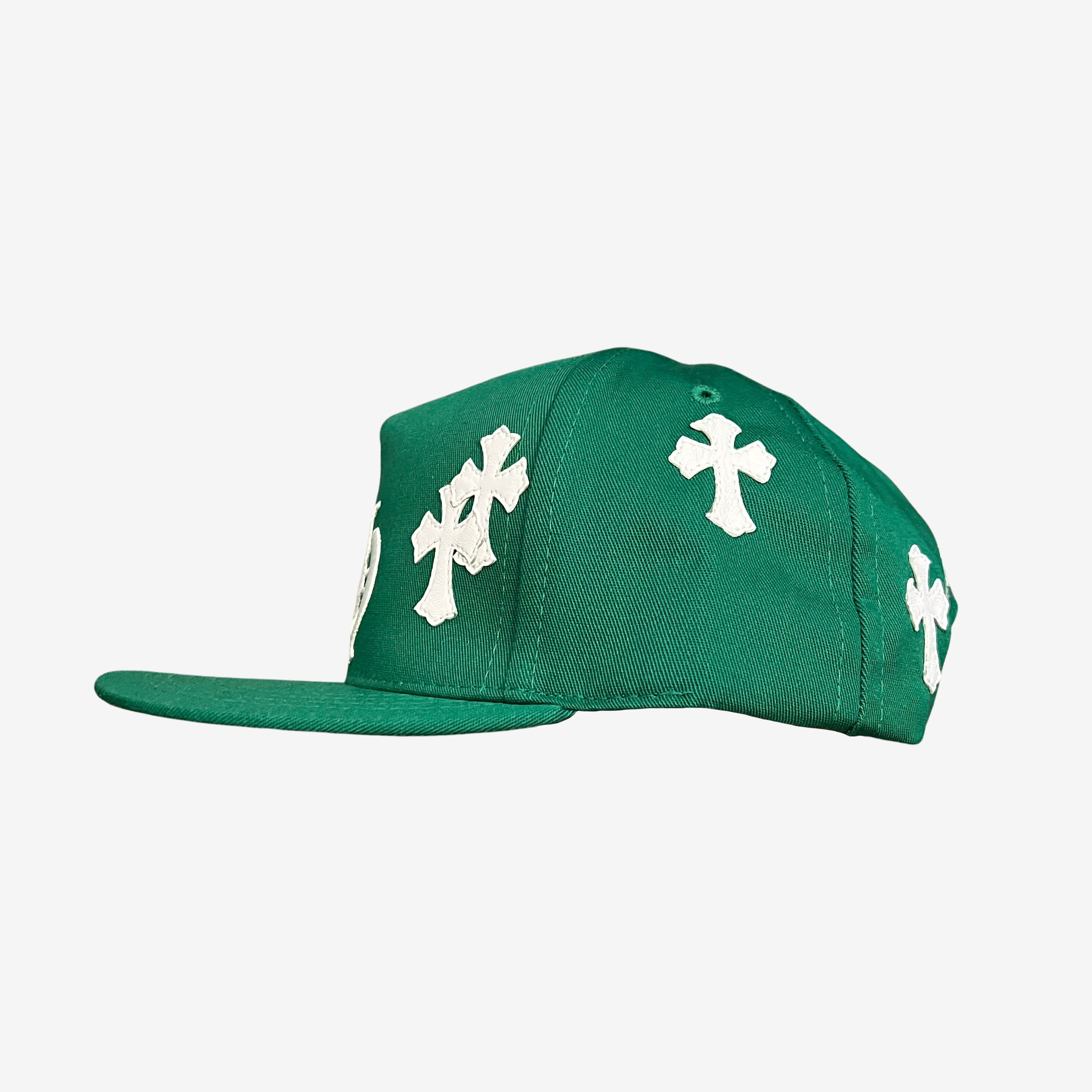 Chrome Hearts Green Baseball Cross Patch Hat 2