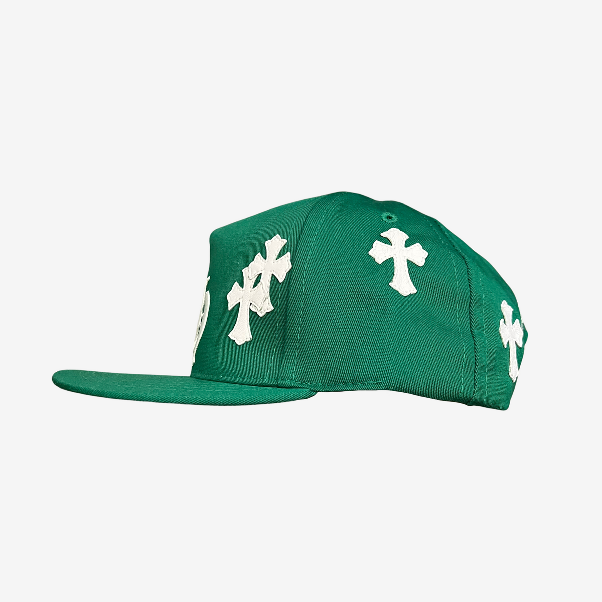 Chrome Hearts Green Baseball Cross Patch Hat 2