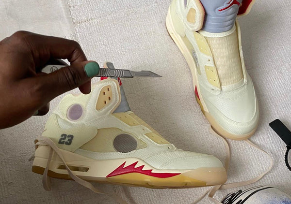 VIRGIL PREVIEWS NEW COLORWAY OF THE JORDAN 5 x OFF WHITE COLLECTION!