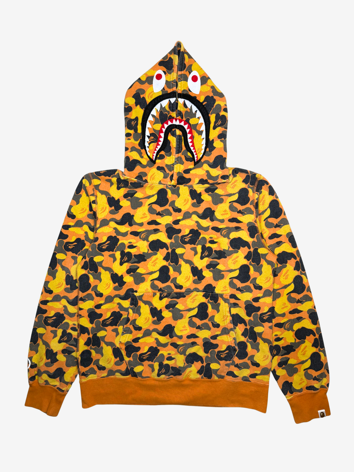 x XO Orange Camo Pullover Shark Hoodie