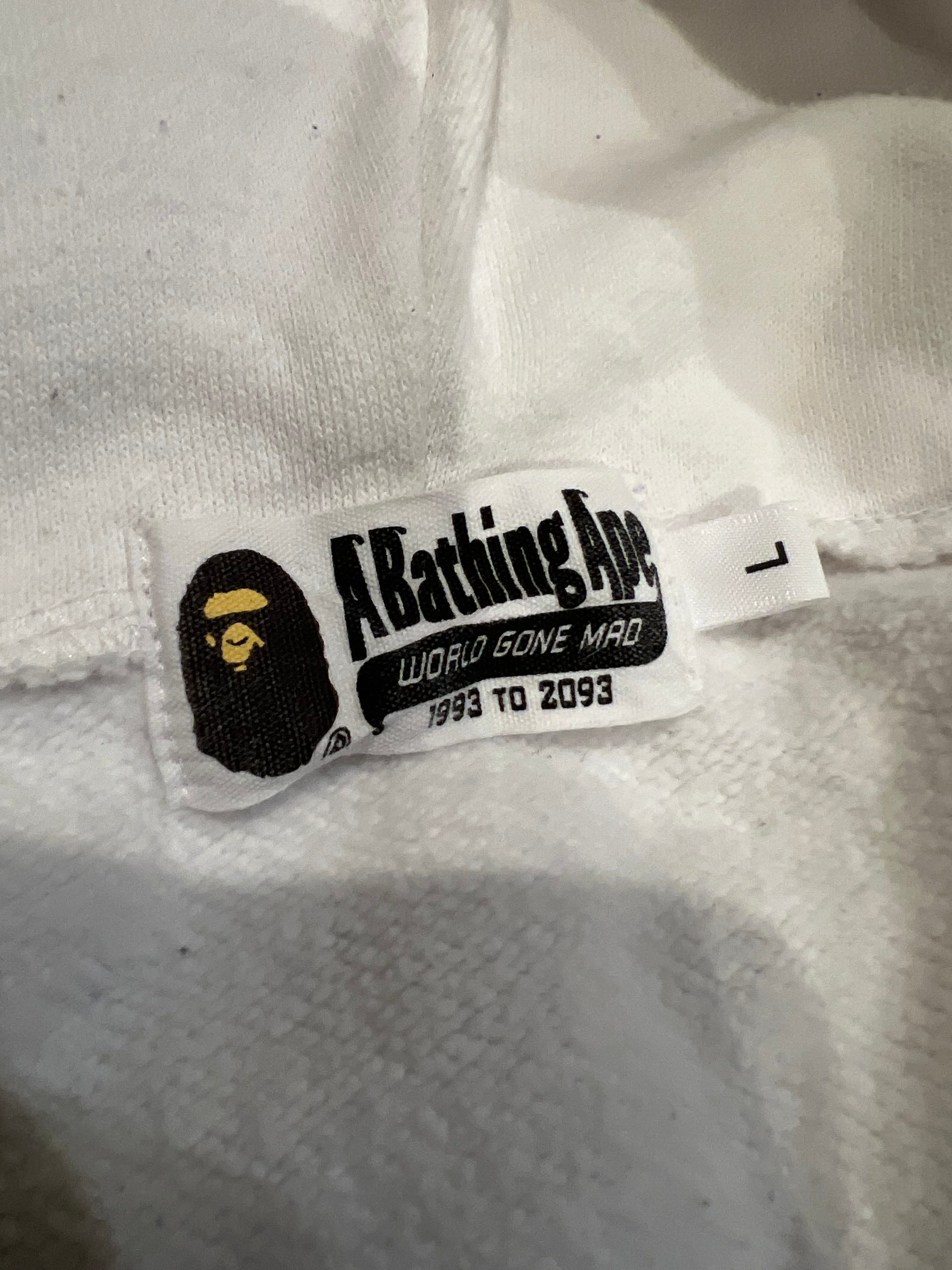 White Glow In The Dark City Camo Full Zip Up Panda Shark Hoodie