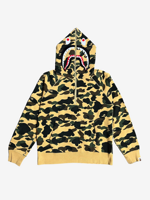 Yellow 1st Camo PONR Half Zip Up Shark Hoodie