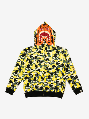 Yellow 2008 Osaka Store Exclusive Camo Full Zip Up Tiger Shark Hoodie