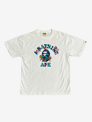 x Kid Cudi White Moon Man College Logo T-Shirt