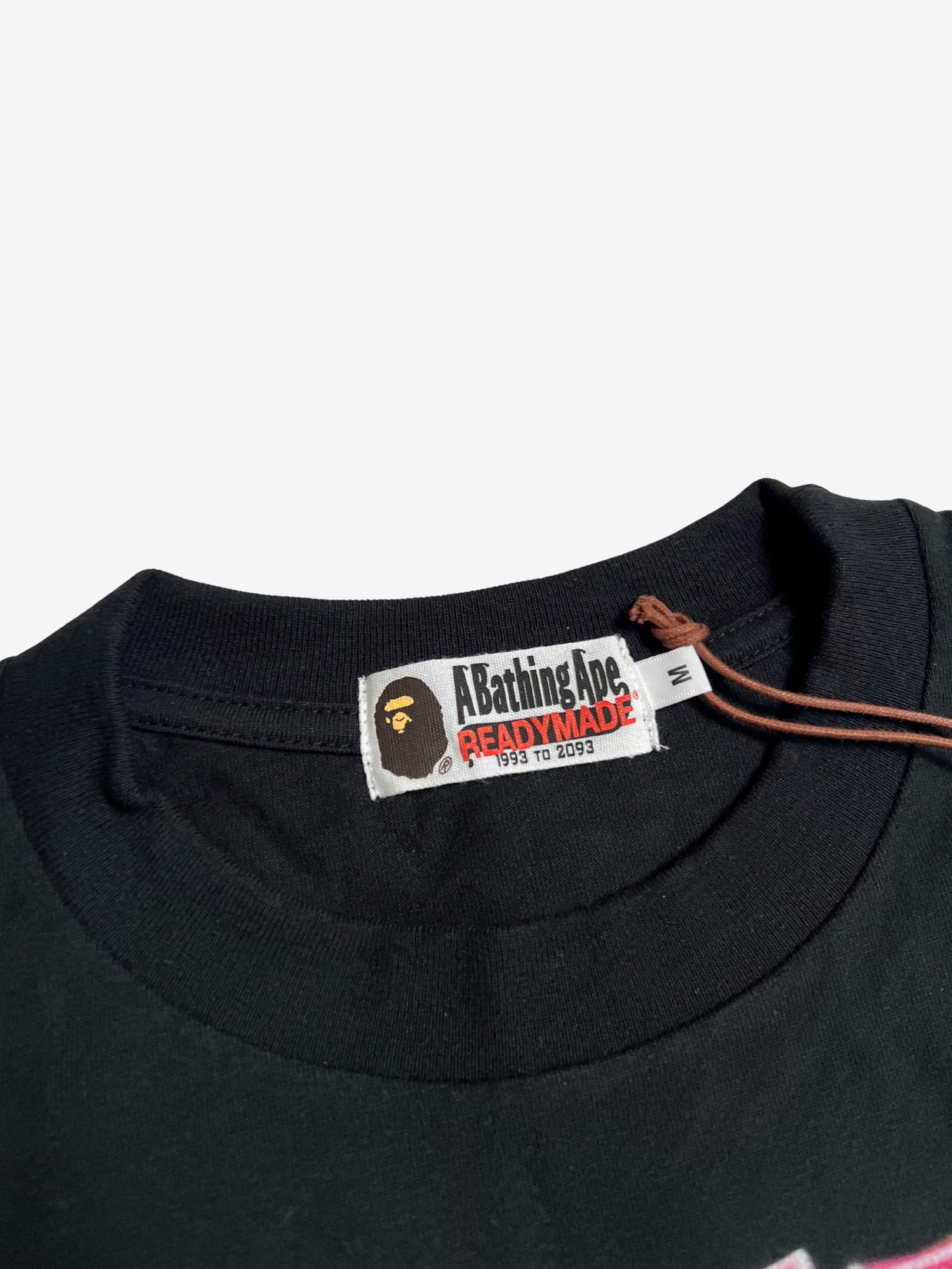 BAPE x READYMADE Black Sprayed College Logo T-Shirt HYPEVAULT 7