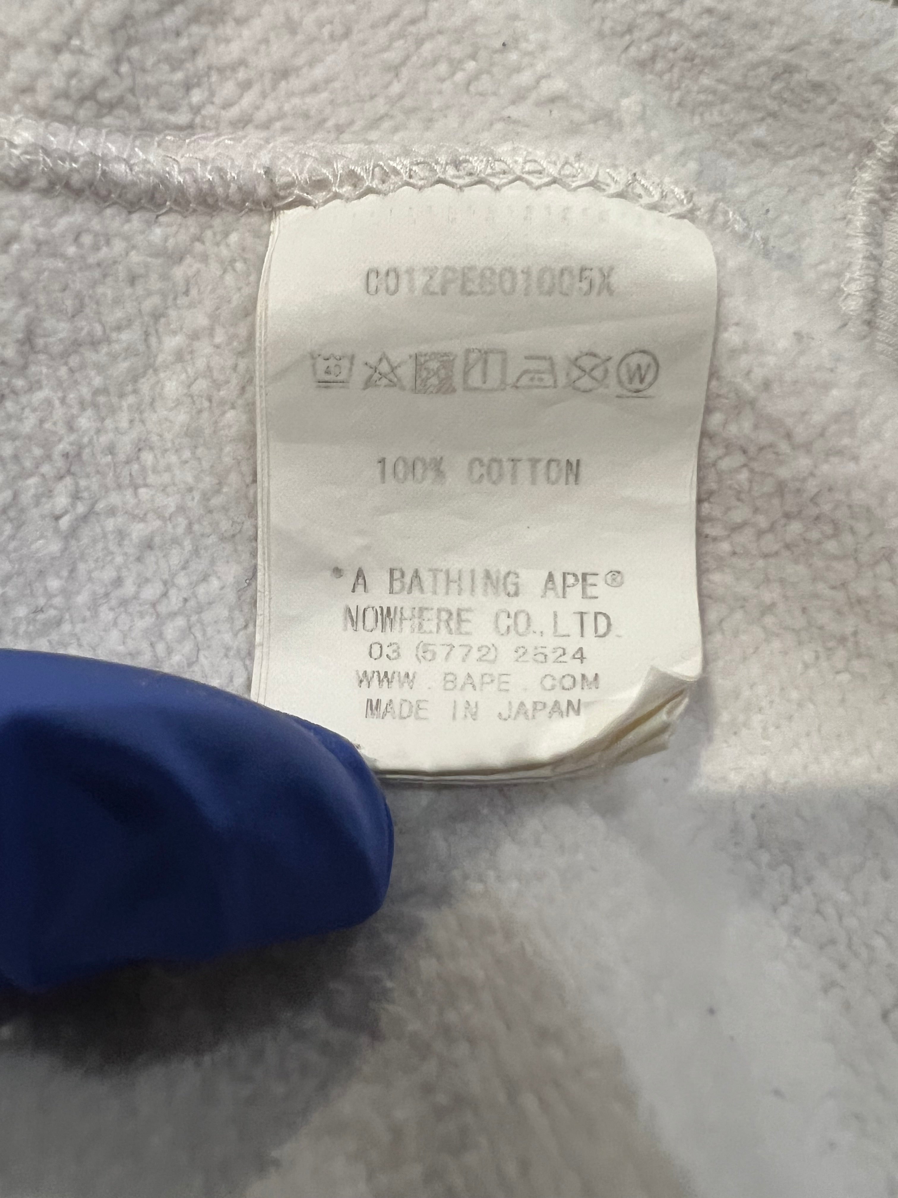 White Glow In The Dark City Camo Full Zip Up Panda Shark Hoodie