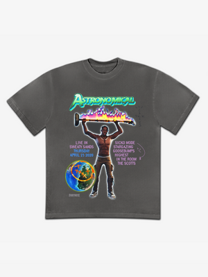 x Travis Scott Grey Astronomical Fortnite Tee