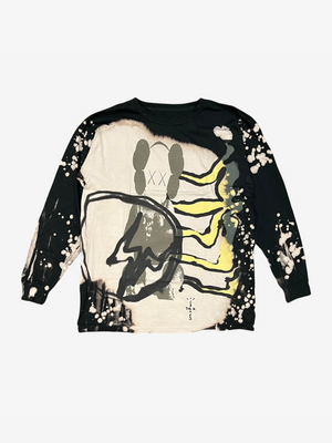 Camiseta de manga larga gris multi de Travis Scott x Kaws x Fragment 