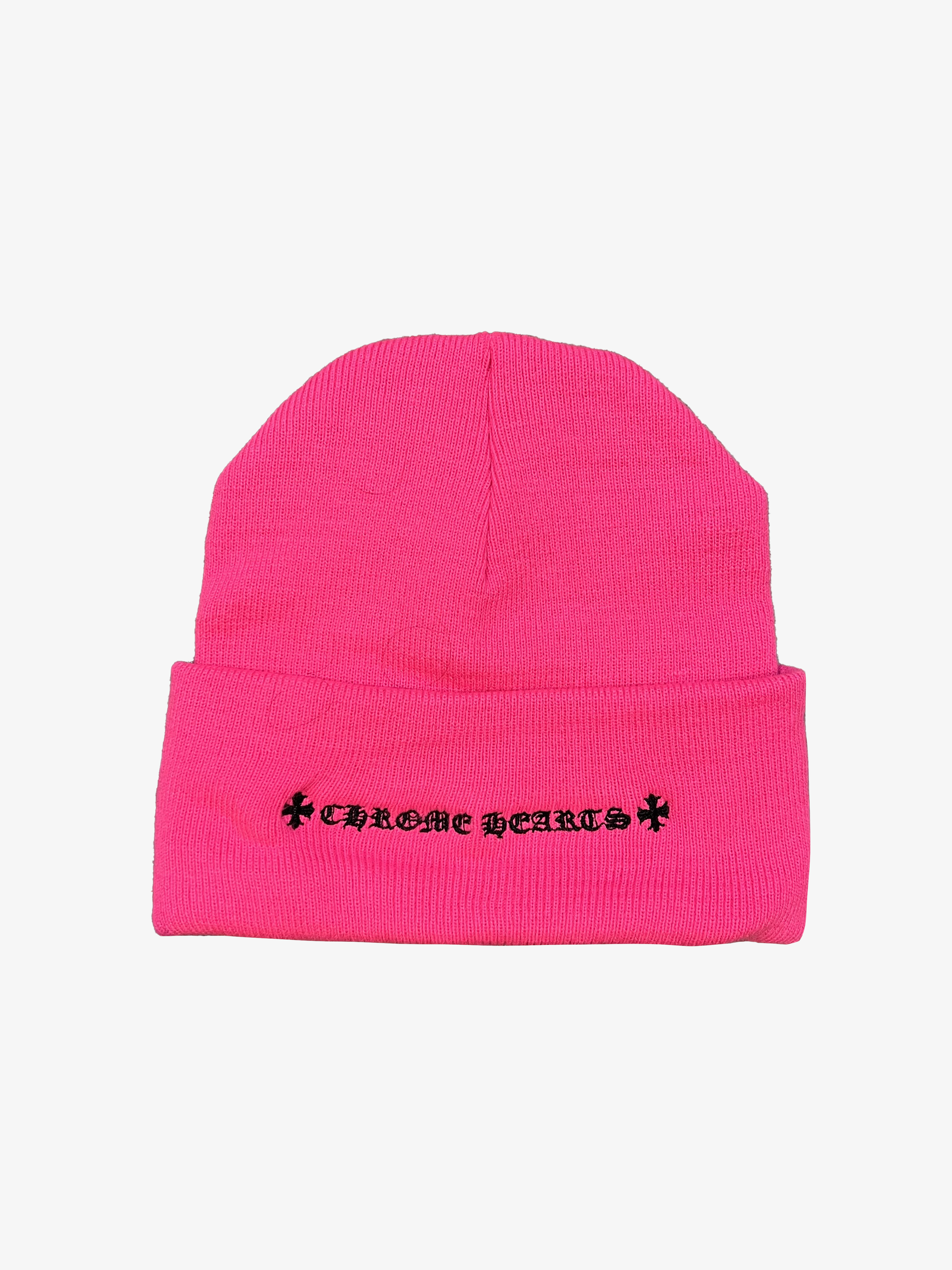 Chrome Hearts Pink Triple Cross Beanie 2
