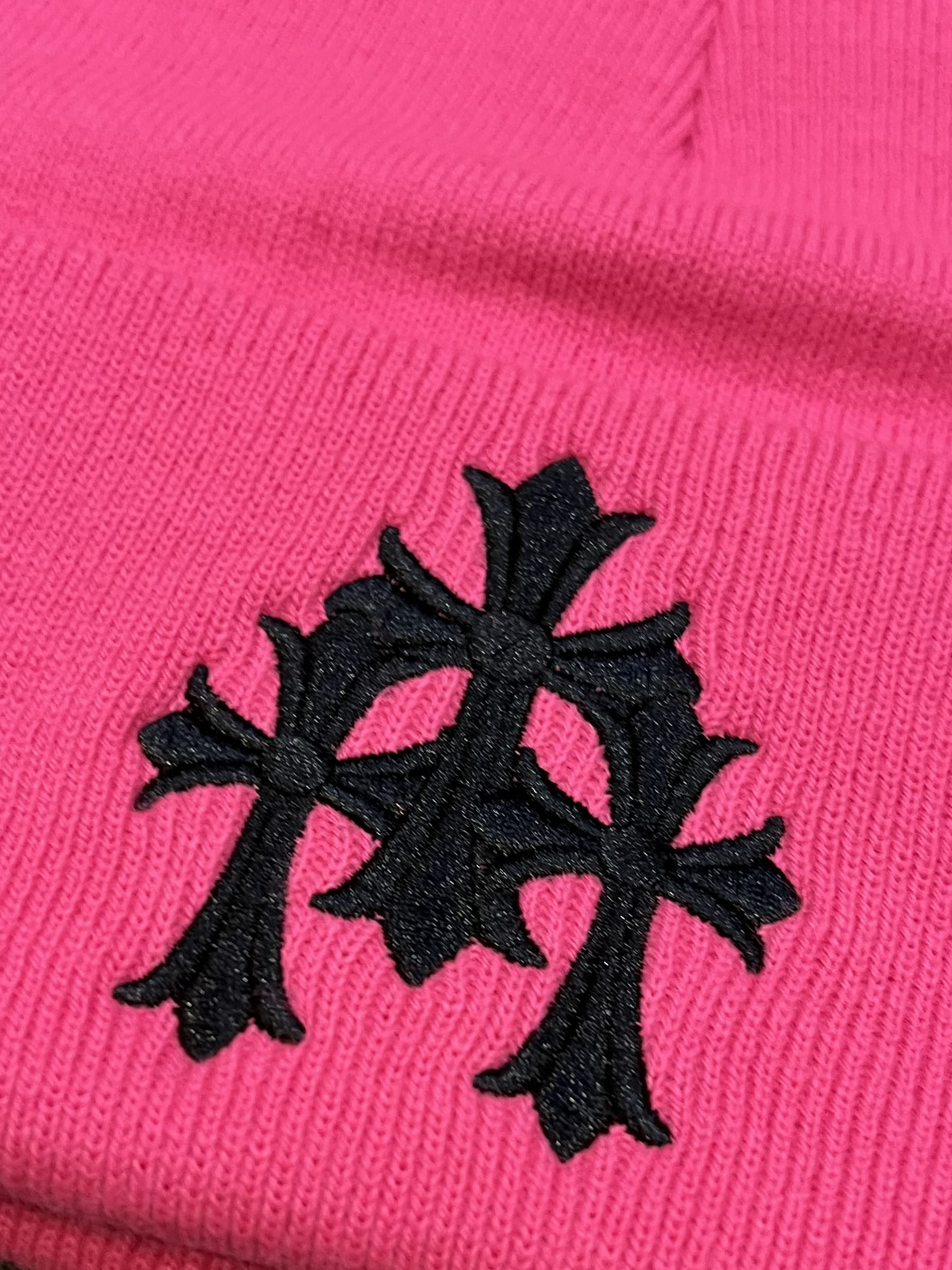 Chrome Hearts Pink Triple Cross Beanie 3