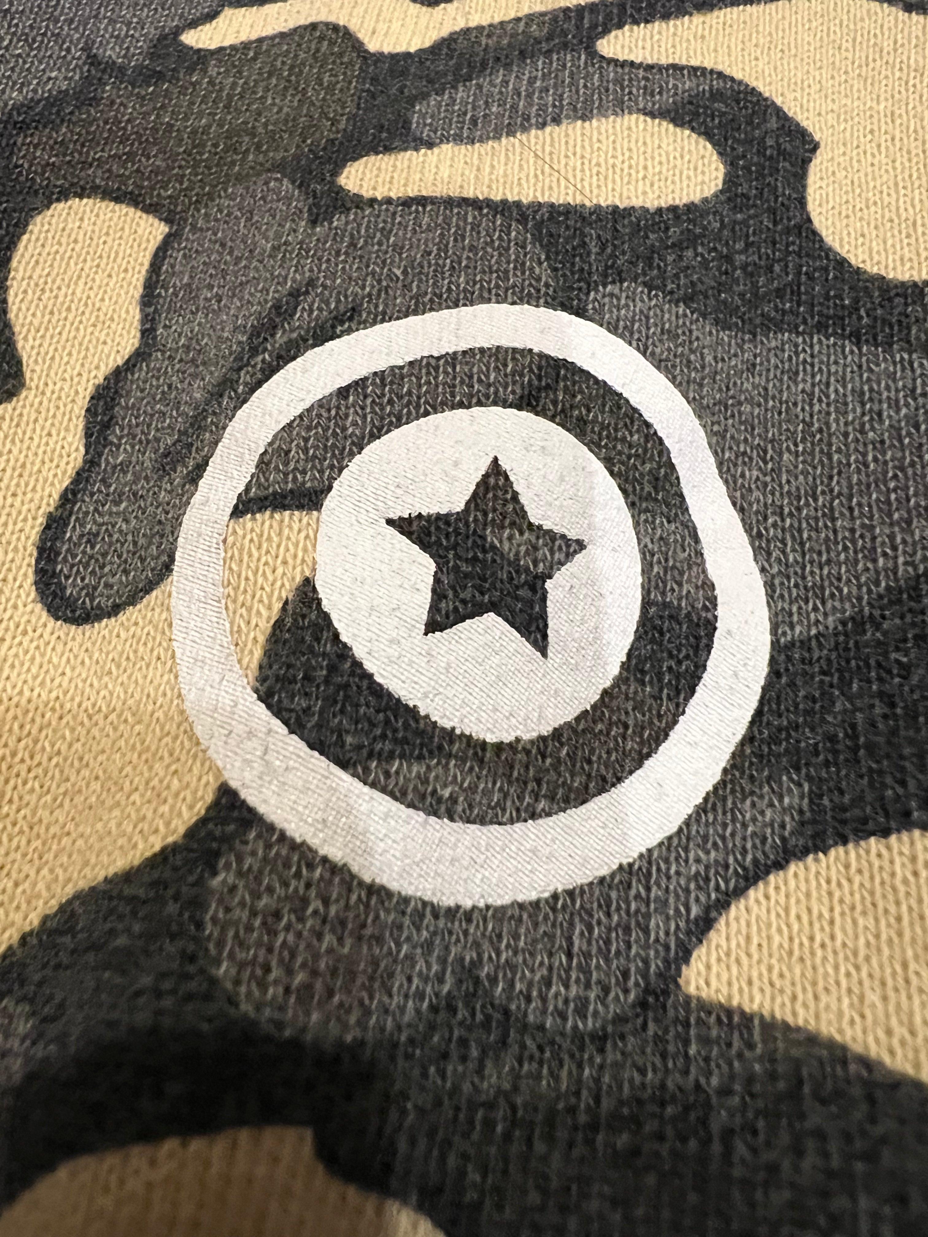 Black/Gold 2024 NYC Madison Store Exclusive Camo Full Zip Up Shark Hoodie