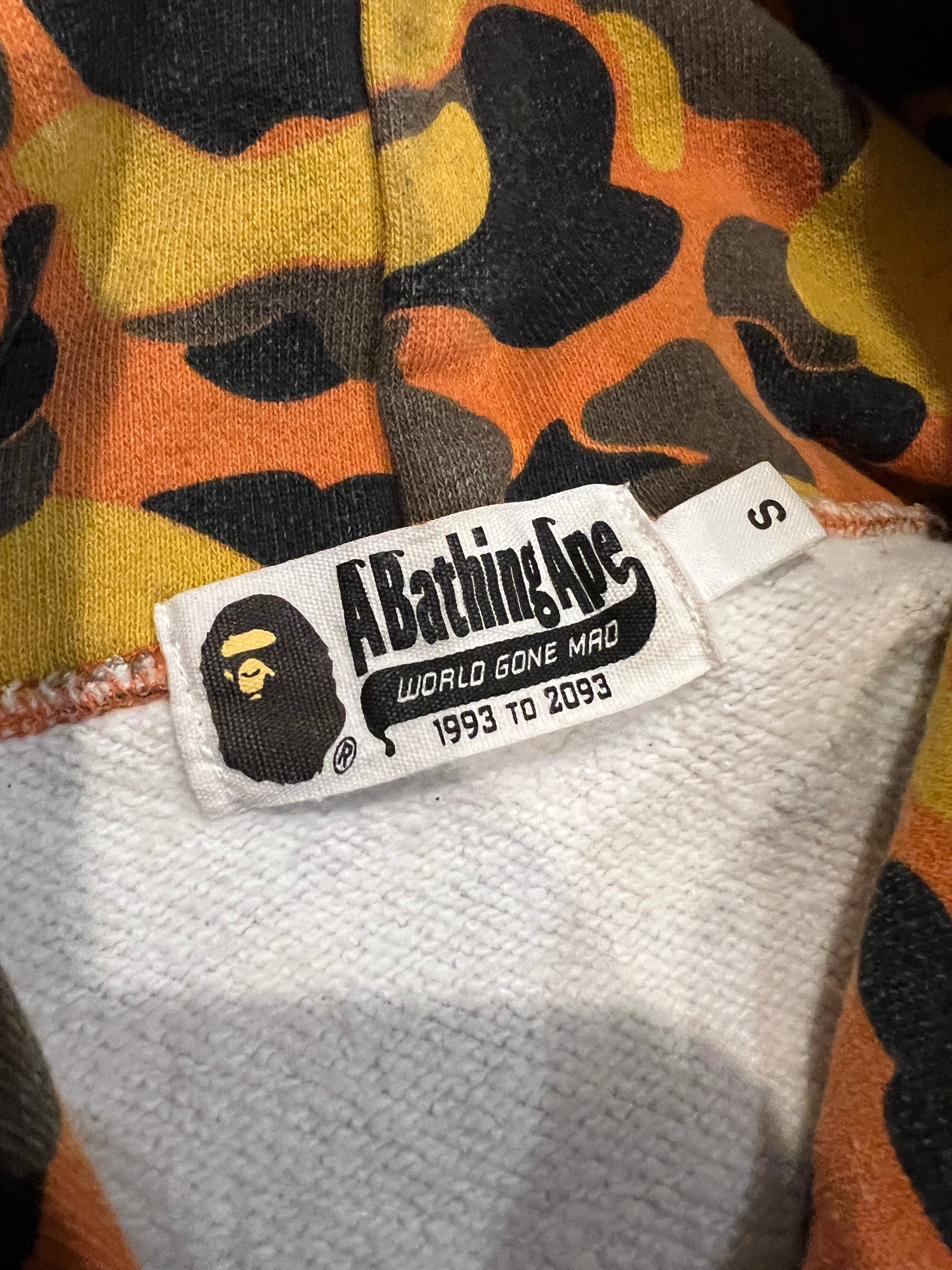 x XO Orange Camo Pullover Shark Hoodie