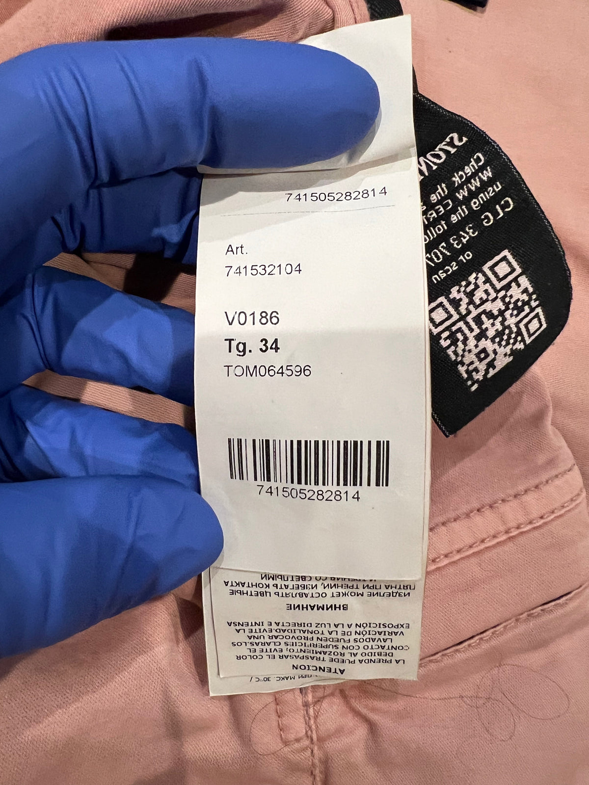 Stone Island Rose Pink Cargo Pants 7
