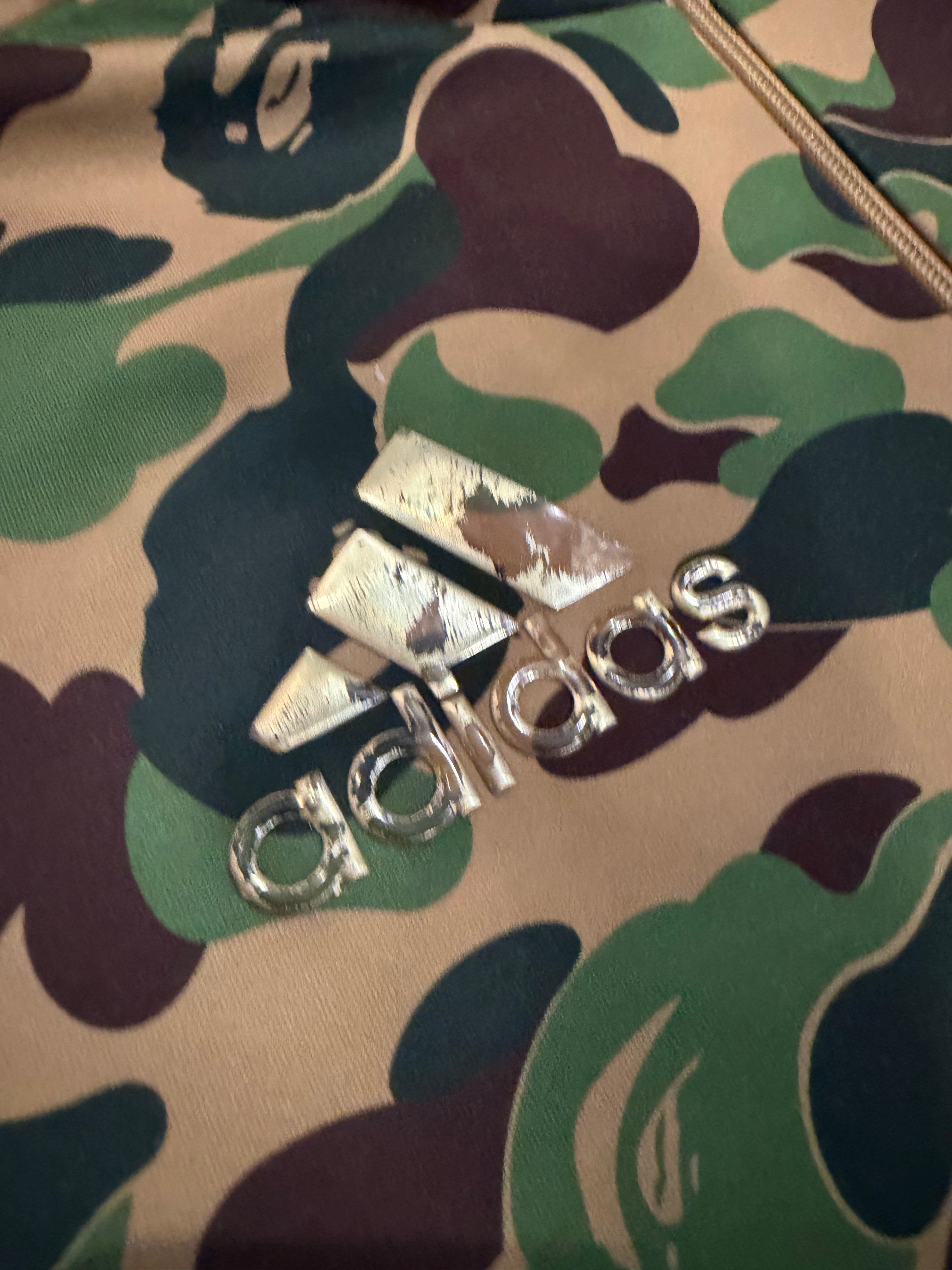 x Adidas Green Camo Full Zip Up Shark Hoodie