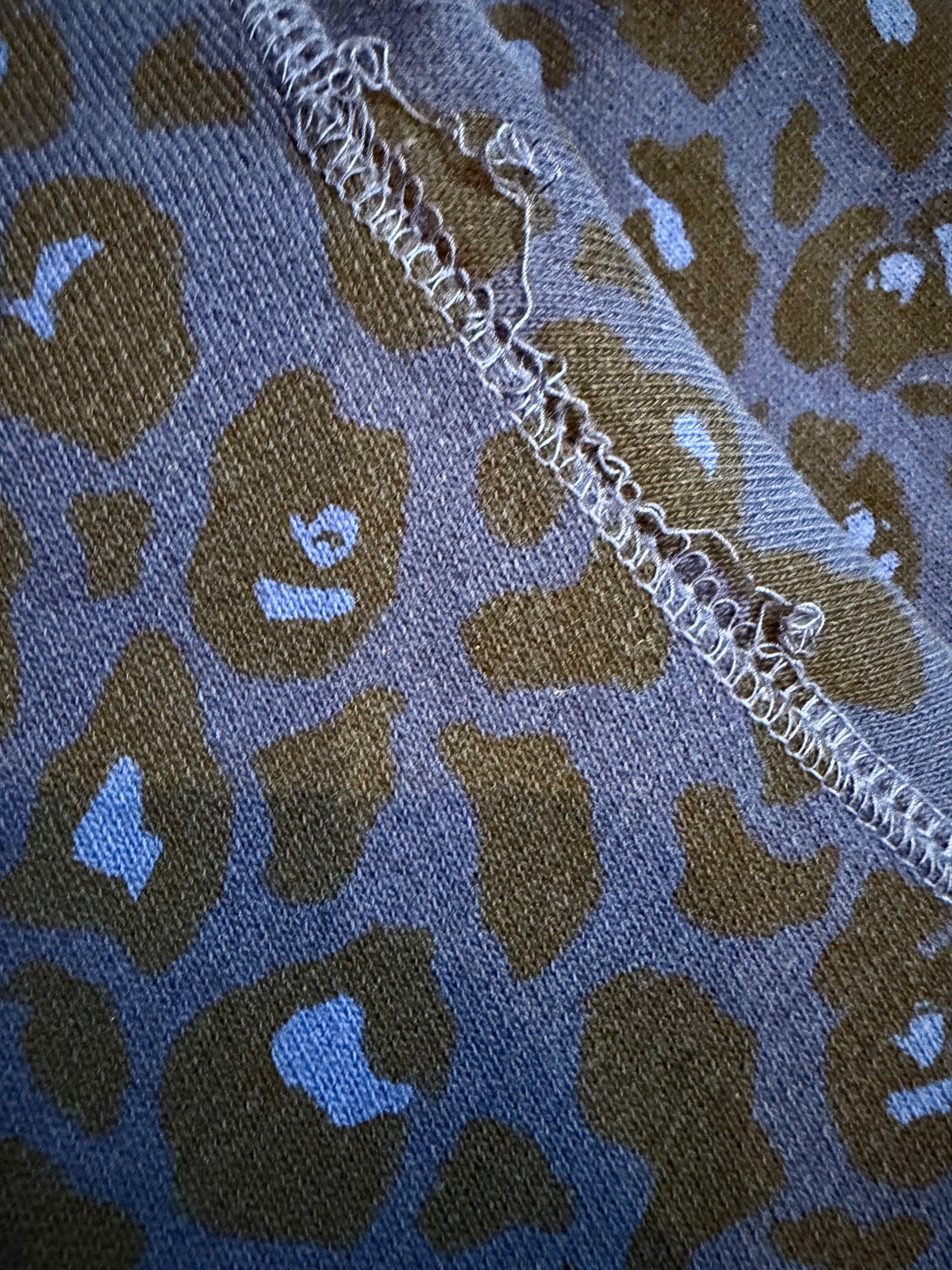 Blue Cheetah Camo Tiger Shark Full Zip Up Shark Hoodie