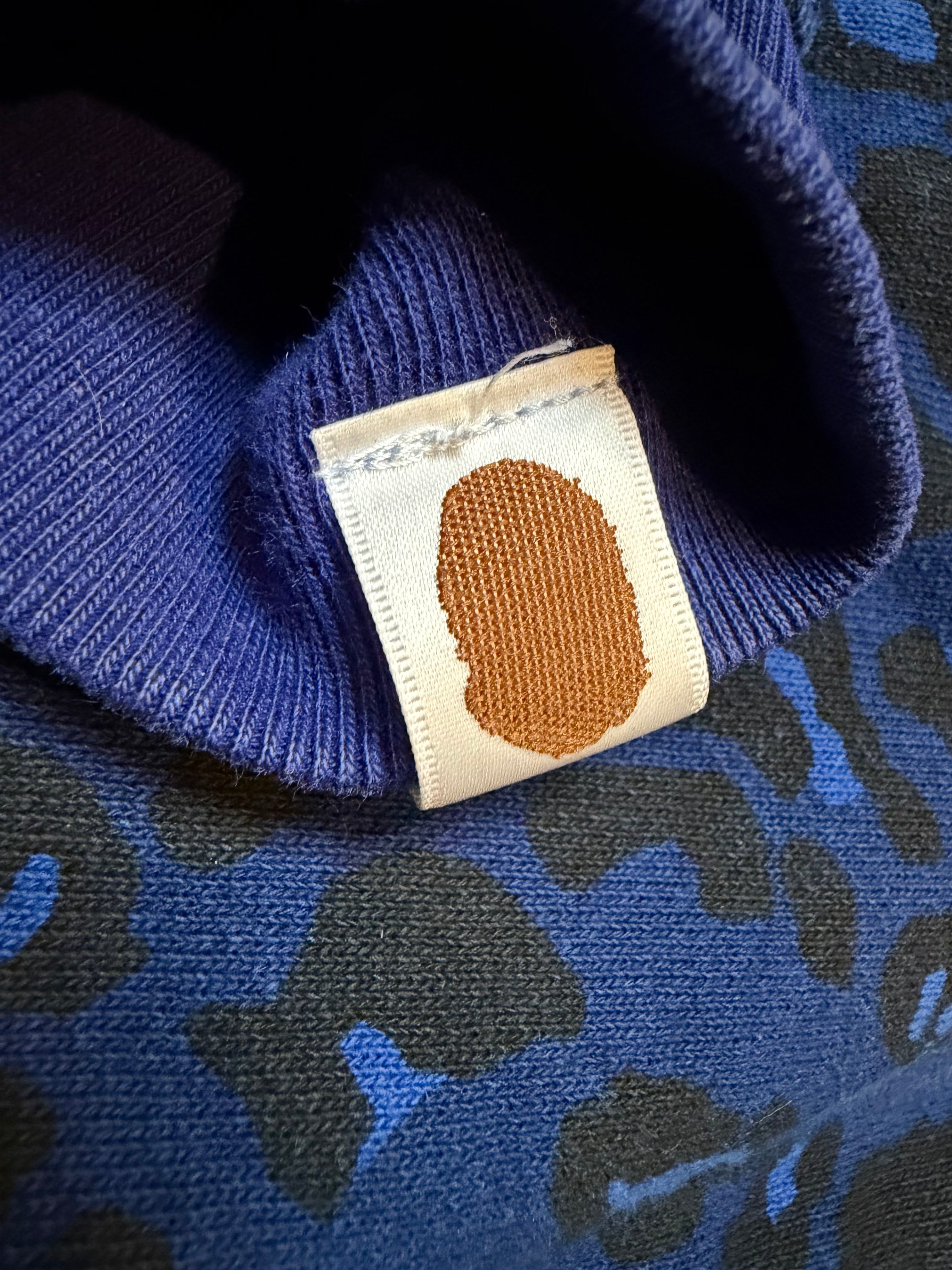 Blue Cheetah Camo Tiger Shark Full Zip Up Shark Hoodie