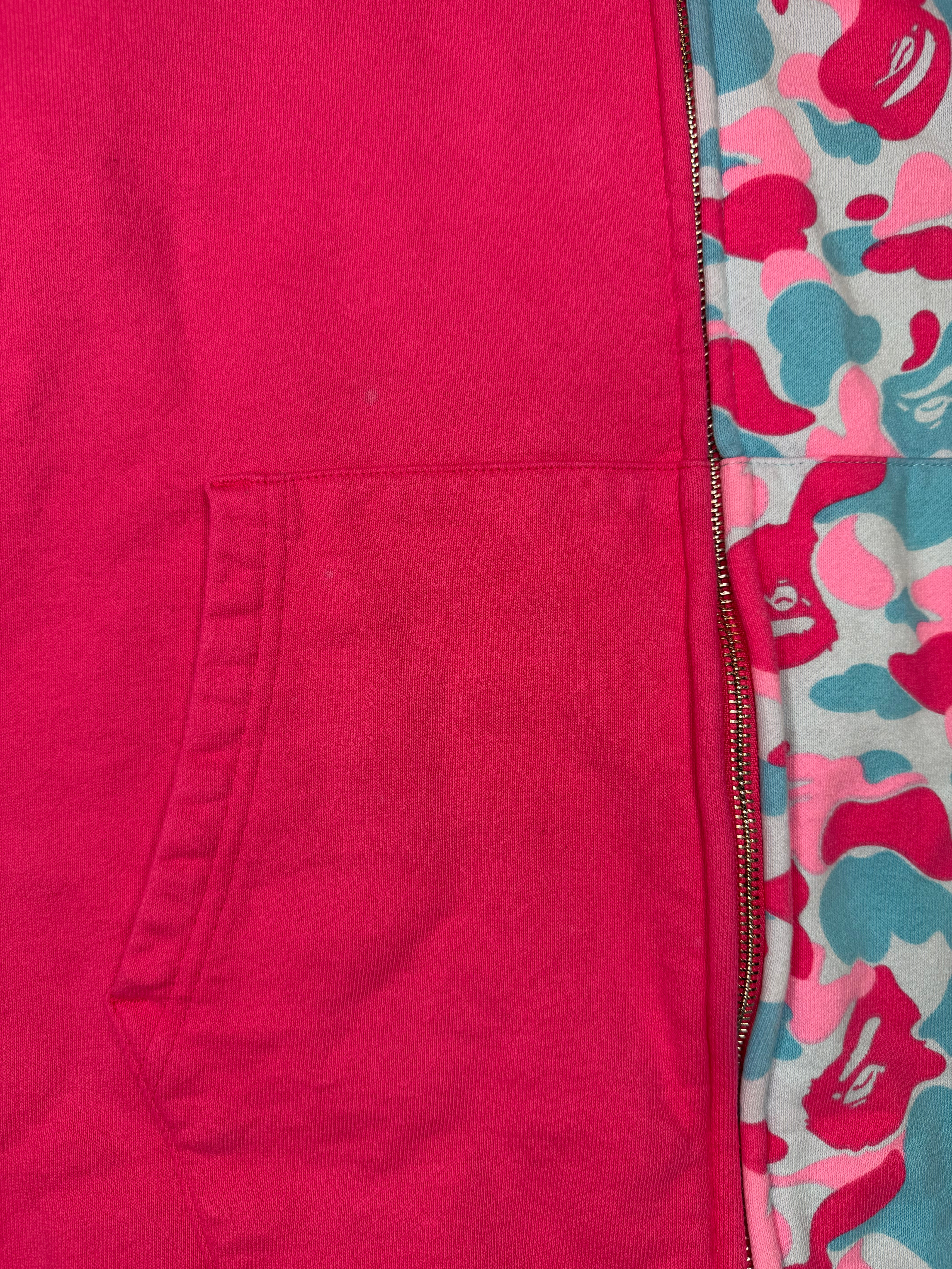 Pink 2022 Miami Store Exclusive Split Camo Full Zip Up Shark Hoodie