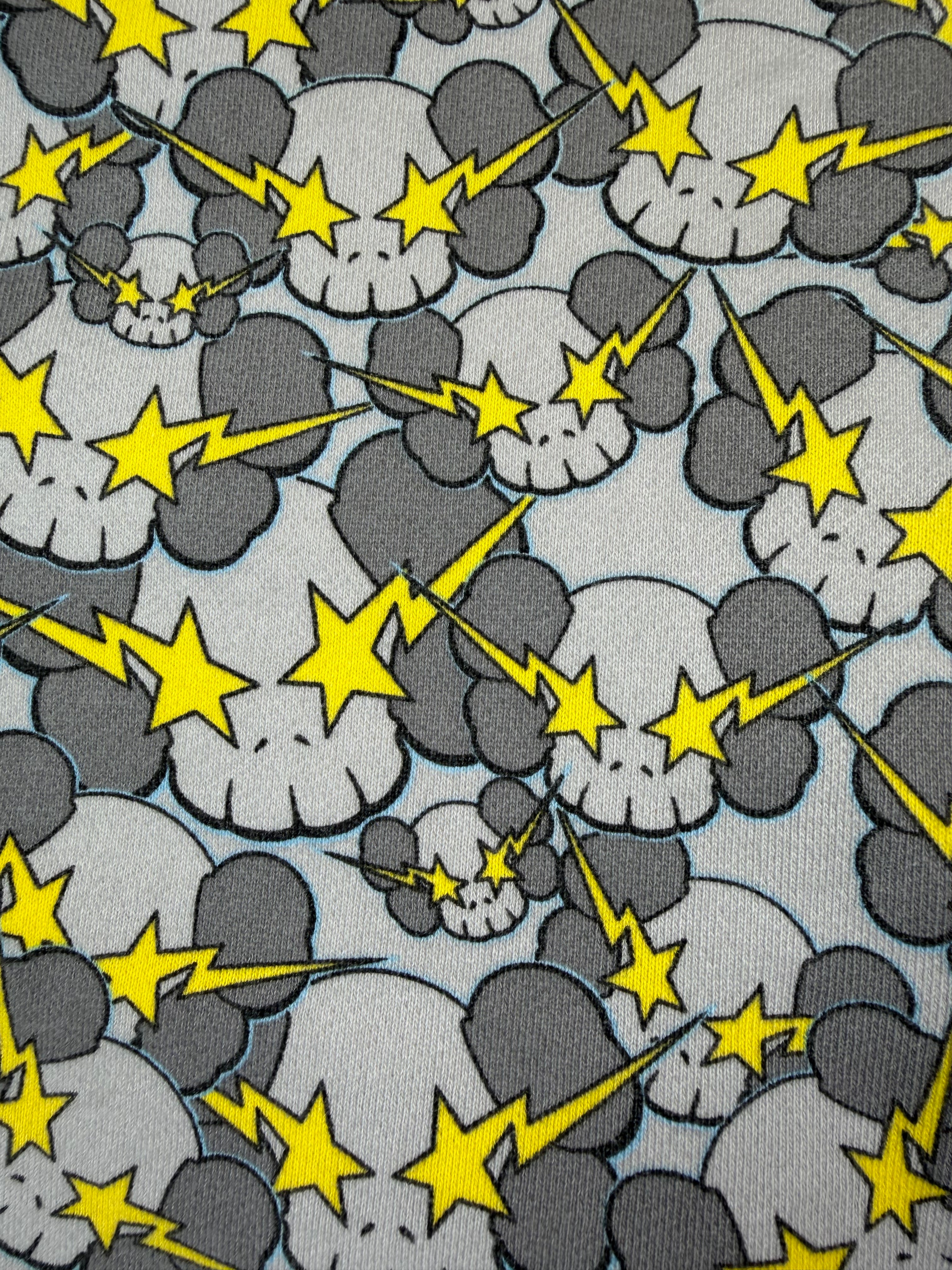 x Kaws Gray Skullsta Camo Full Zip Up Hoodie