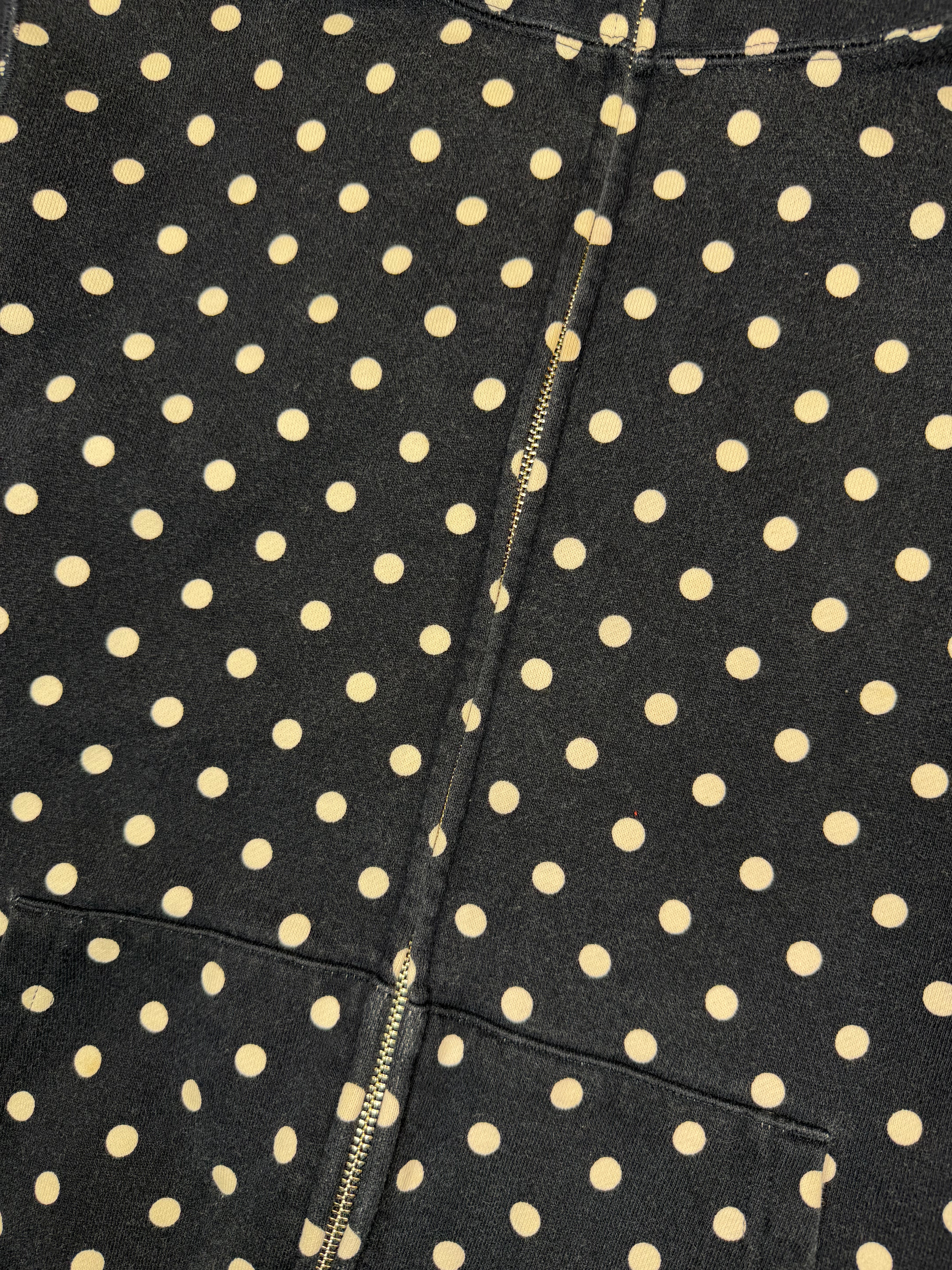 Navy Polka Dot Full Zip Up Shark Hoodie