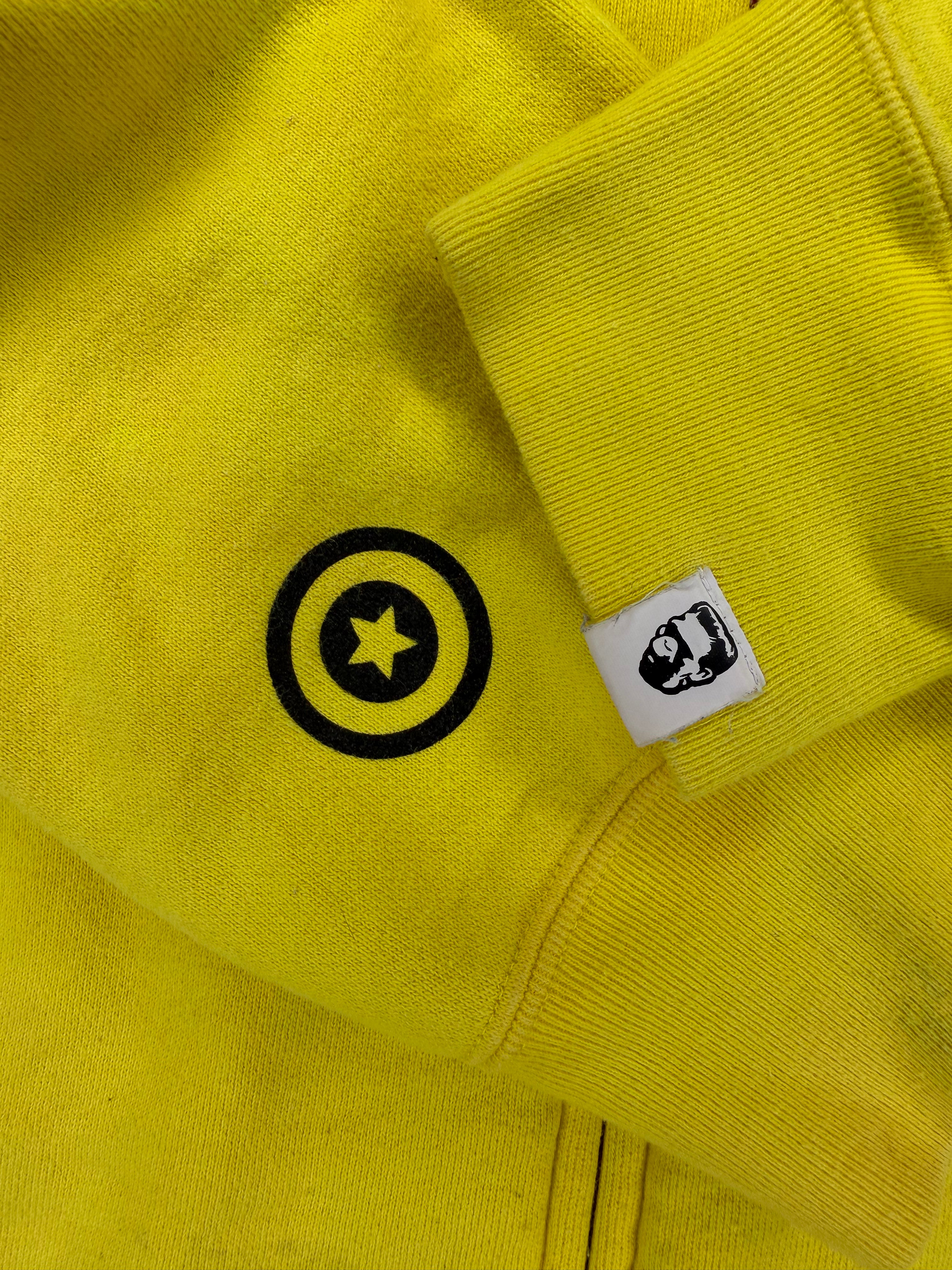 Yellow 2010 Neon Full Zip Up Shark Hoodie