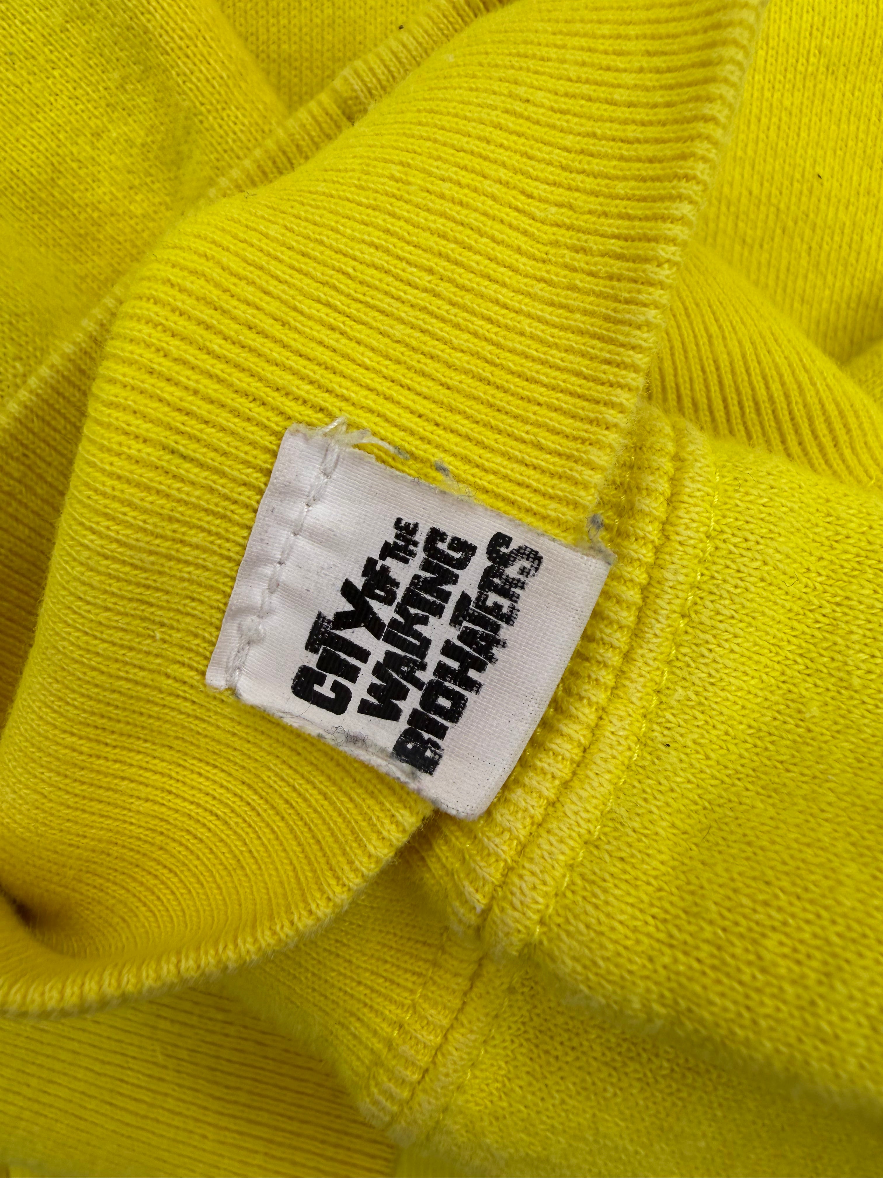 Yellow 2010 Neon Full Zip Up Shark Hoodie