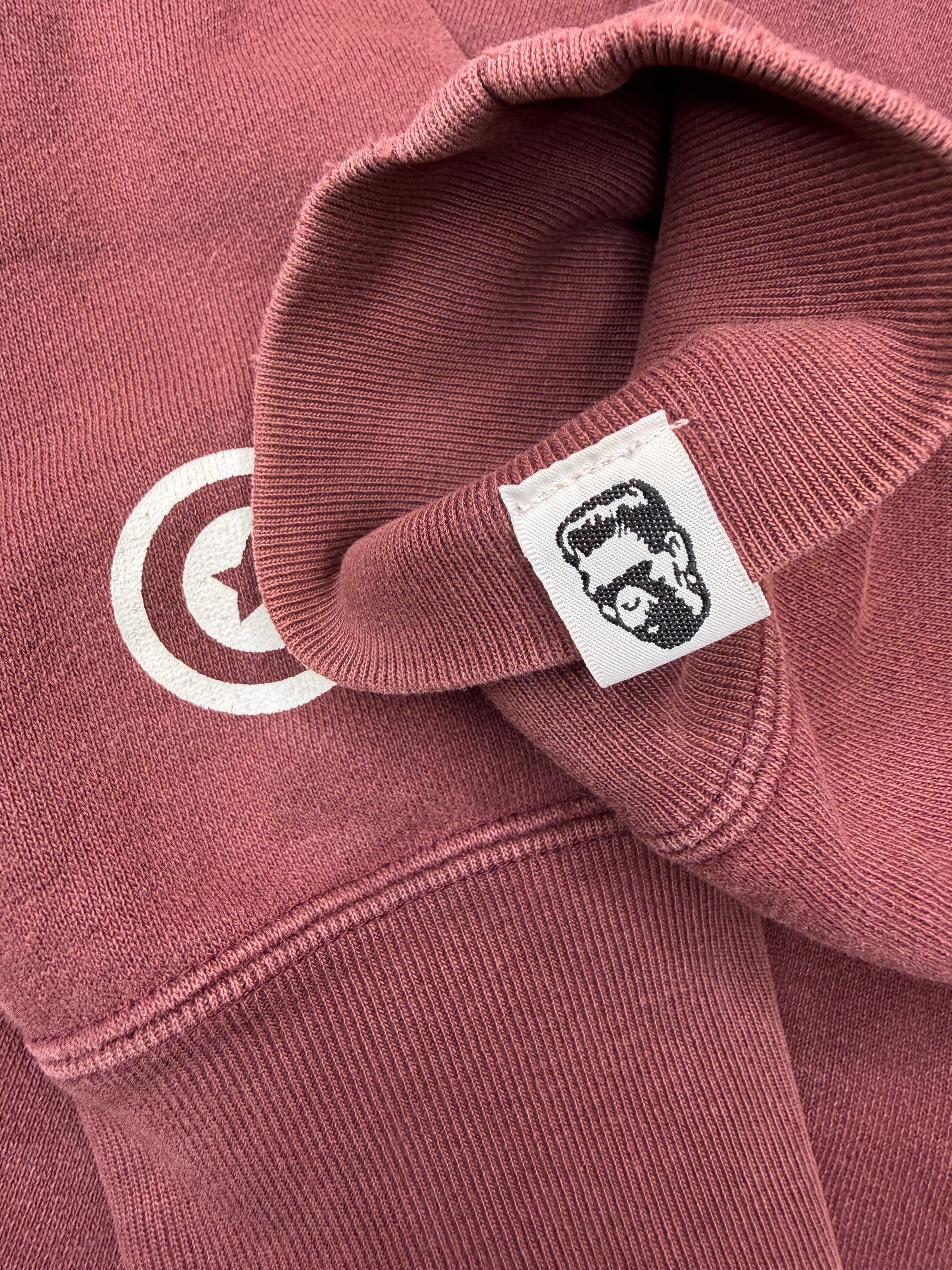 Burgundy Half Camo Full Zip Up Shark Hoodie