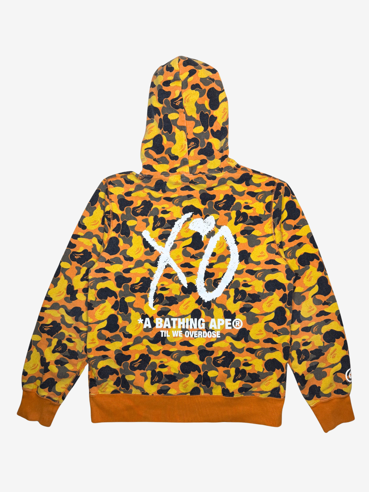 x XO Orange Camo Pullover Shark Hoodie