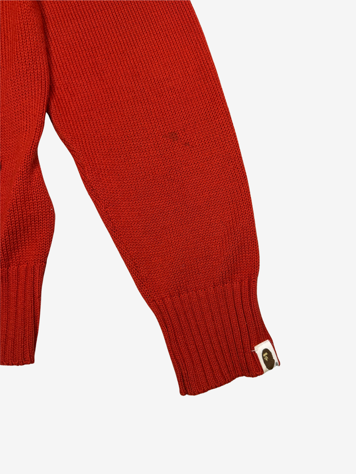 Red Knitted Full Zip Up Shark Hoodie