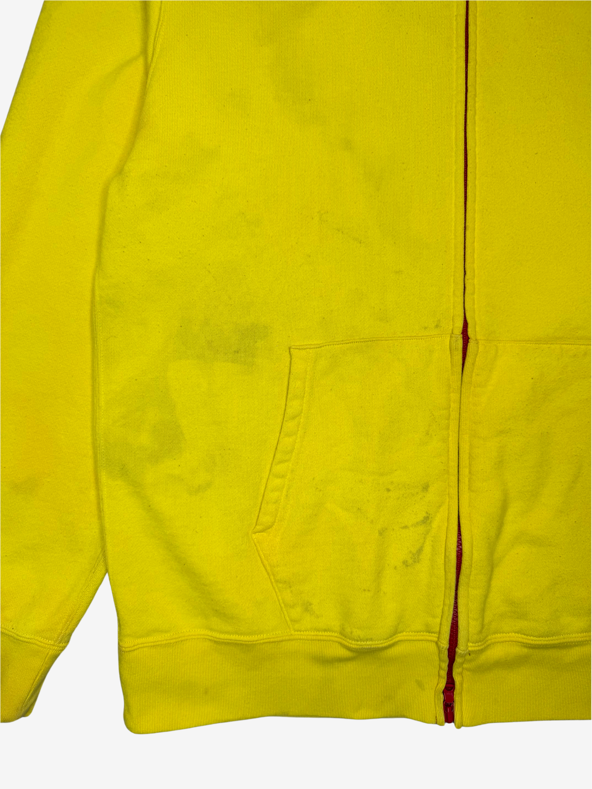 Yellow 2010 Neon Full Zip Up Shark Hoodie
