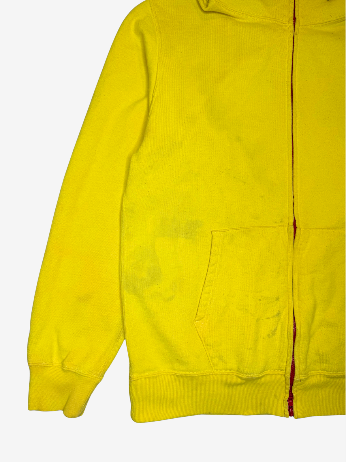 Yellow 2010 Neon Full Zip Up Shark Hoodie