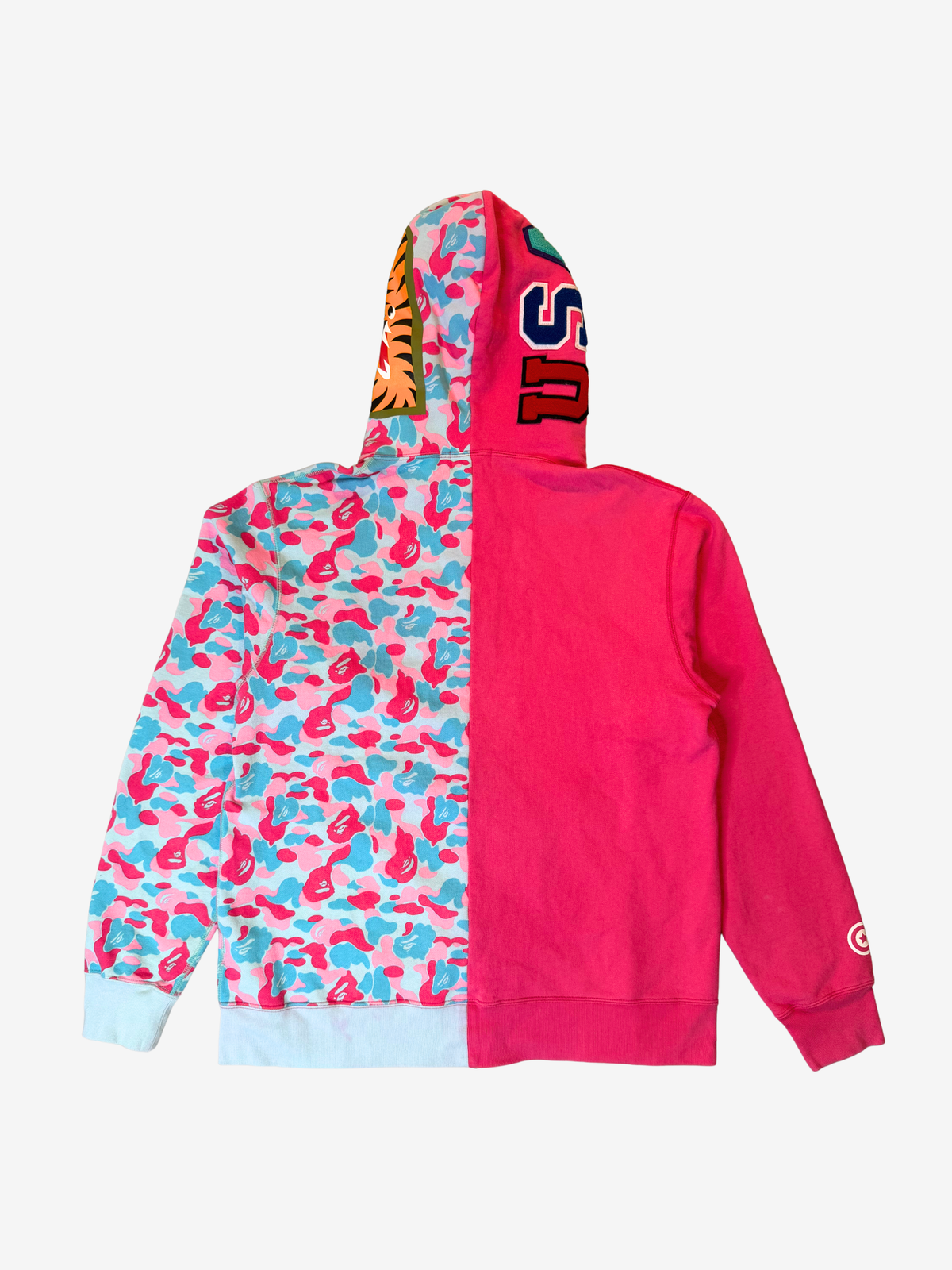 Pink 2022 Miami Store Exclusive Split Camo Full Zip Up Shark Hoodie