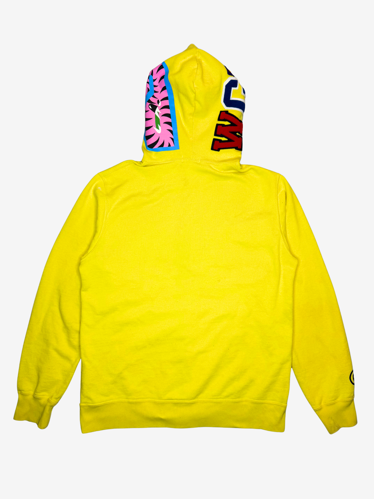 Yellow 2010 Neon Full Zip Up Shark Hoodie