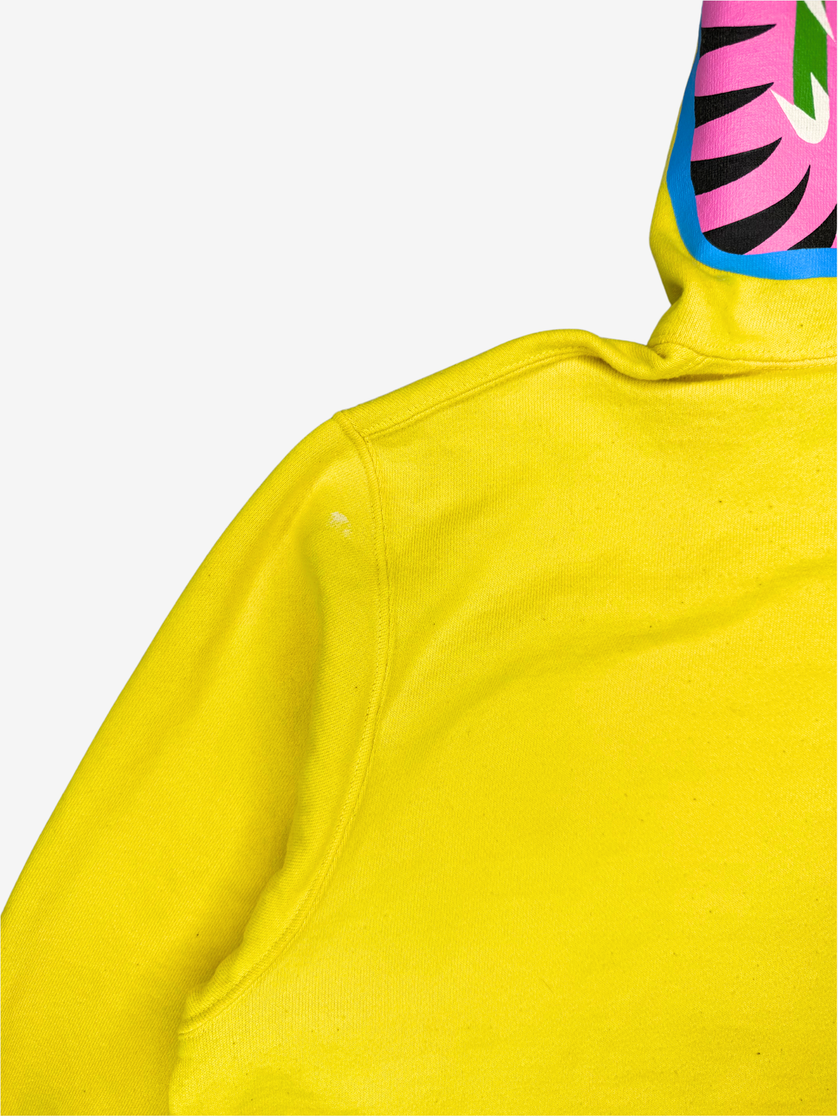 Yellow 2010 Neon Full Zip Up Shark Hoodie