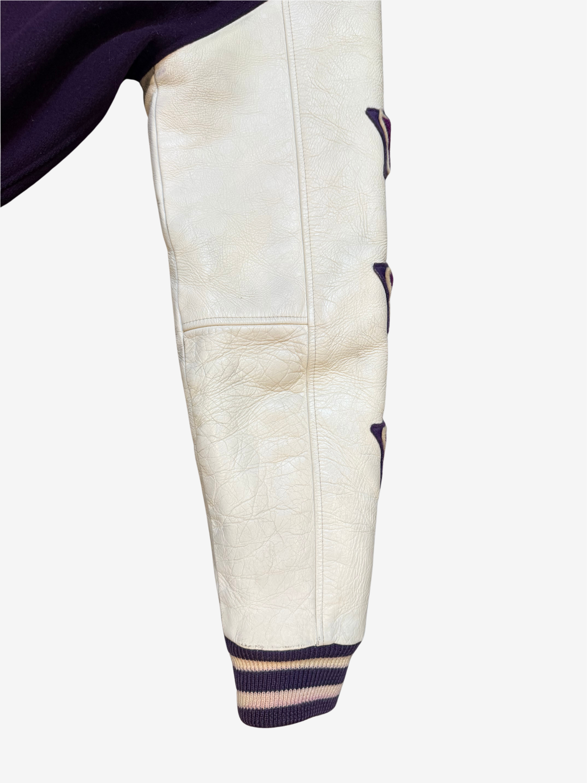 x Undercover Purple 2009 Last Orgy 2 Leather Varsity Jacket