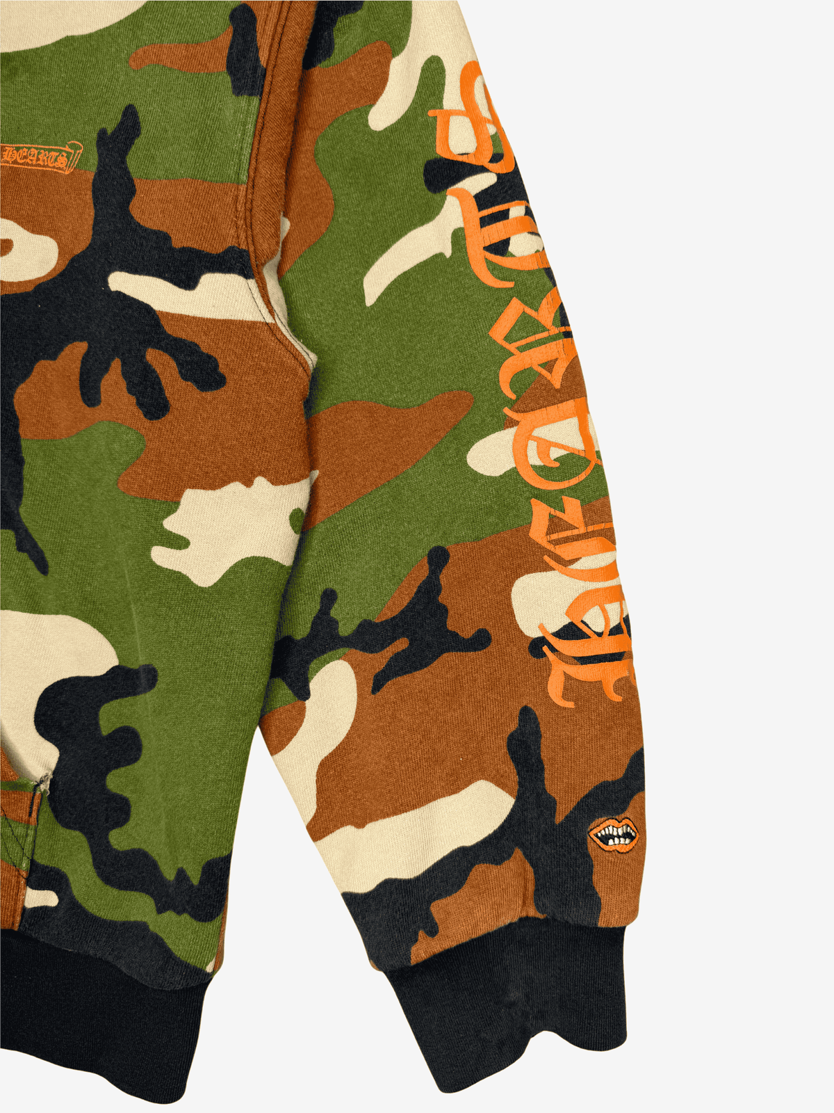 x Matty Boy Green Camo Caution Thermal Zip Up Hoodie
