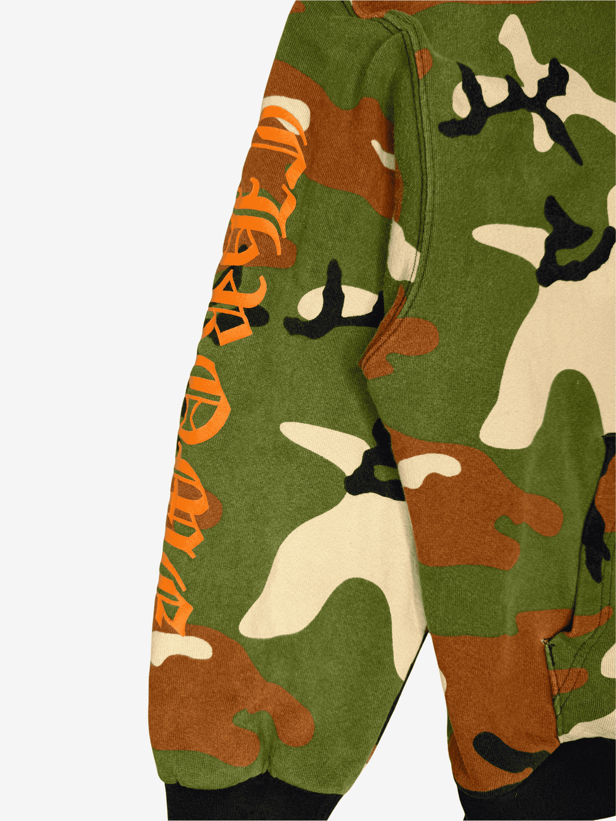 x Matty Boy Green Camo Caution Thermal Zip Up Hoodie