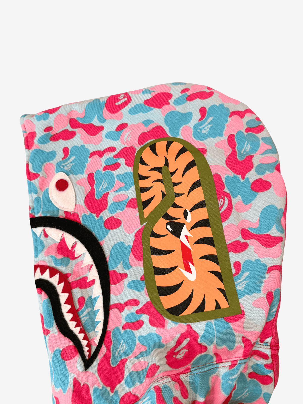 Pink 2022 Miami Store Exclusive Split Camo Full Zip Up Shark Hoodie