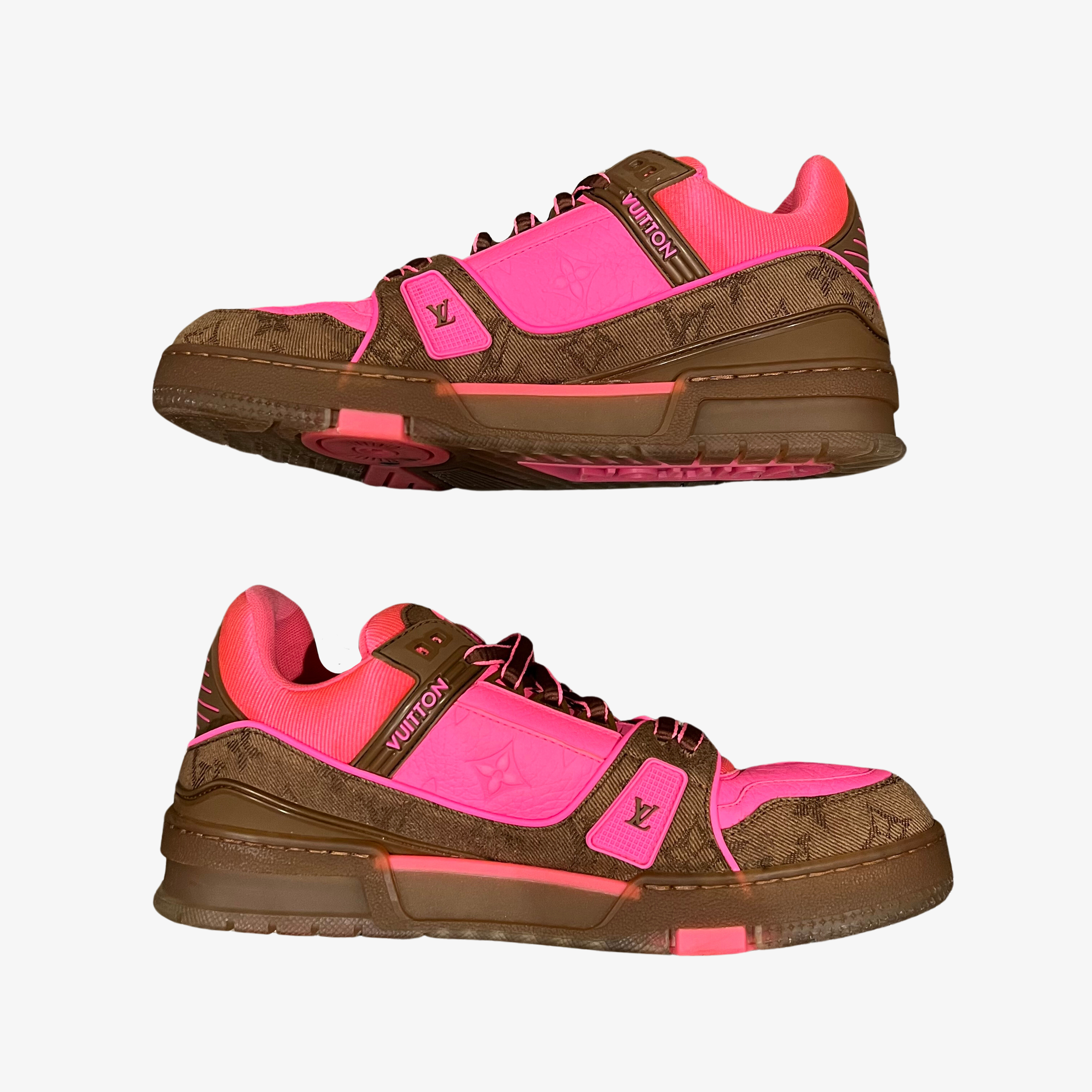 Zapatillas deportivas rosas y marrones (usadas)