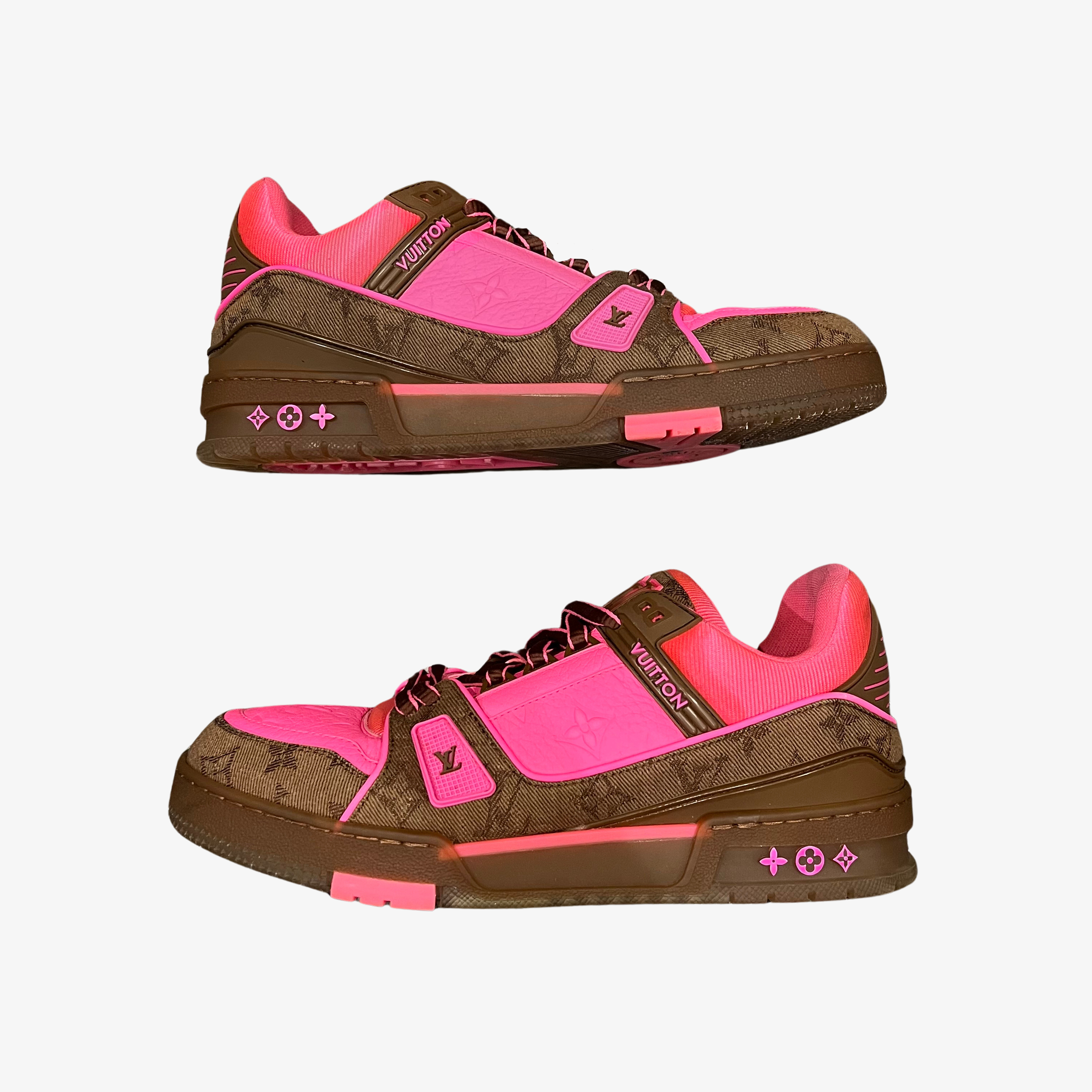 Zapatillas deportivas rosas y marrones (usadas)