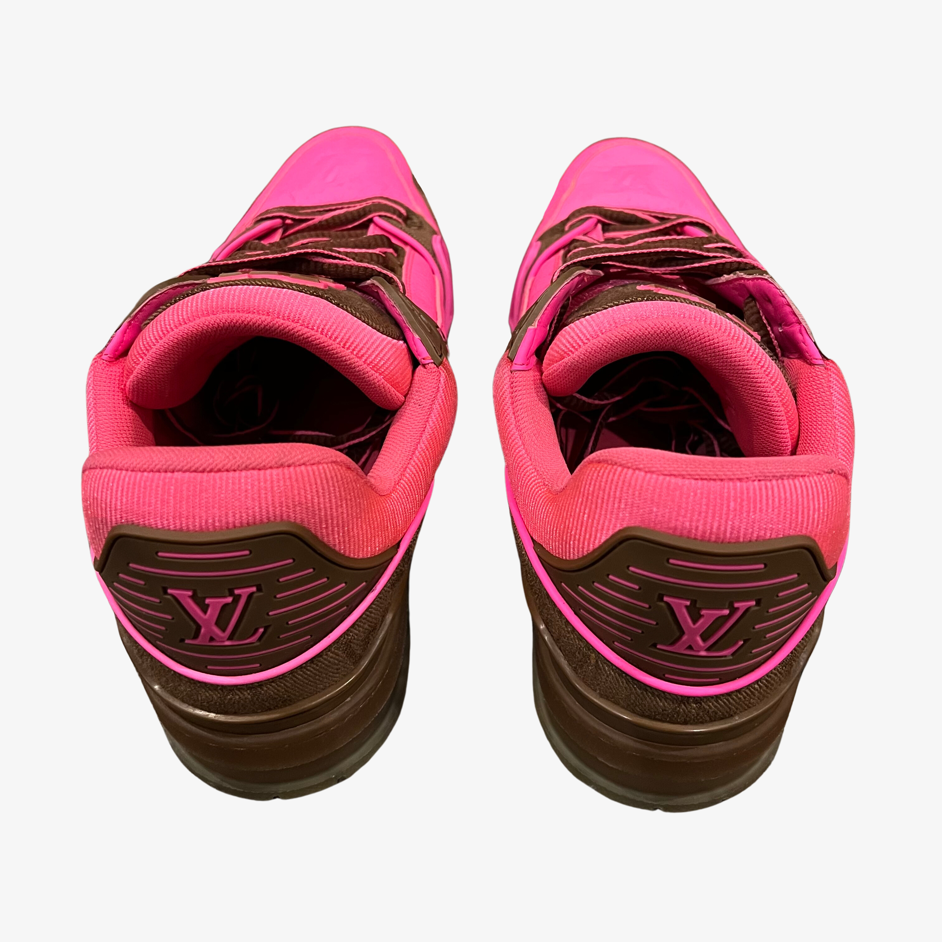 Zapatillas deportivas rosas y marrones (usadas)