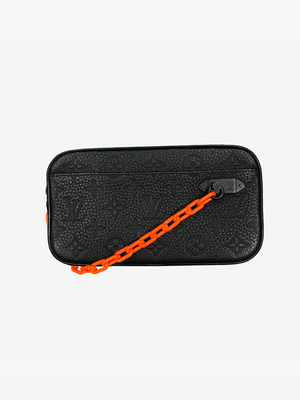 Bolso de personal con monograma Volga 2017 en negro y naranja 