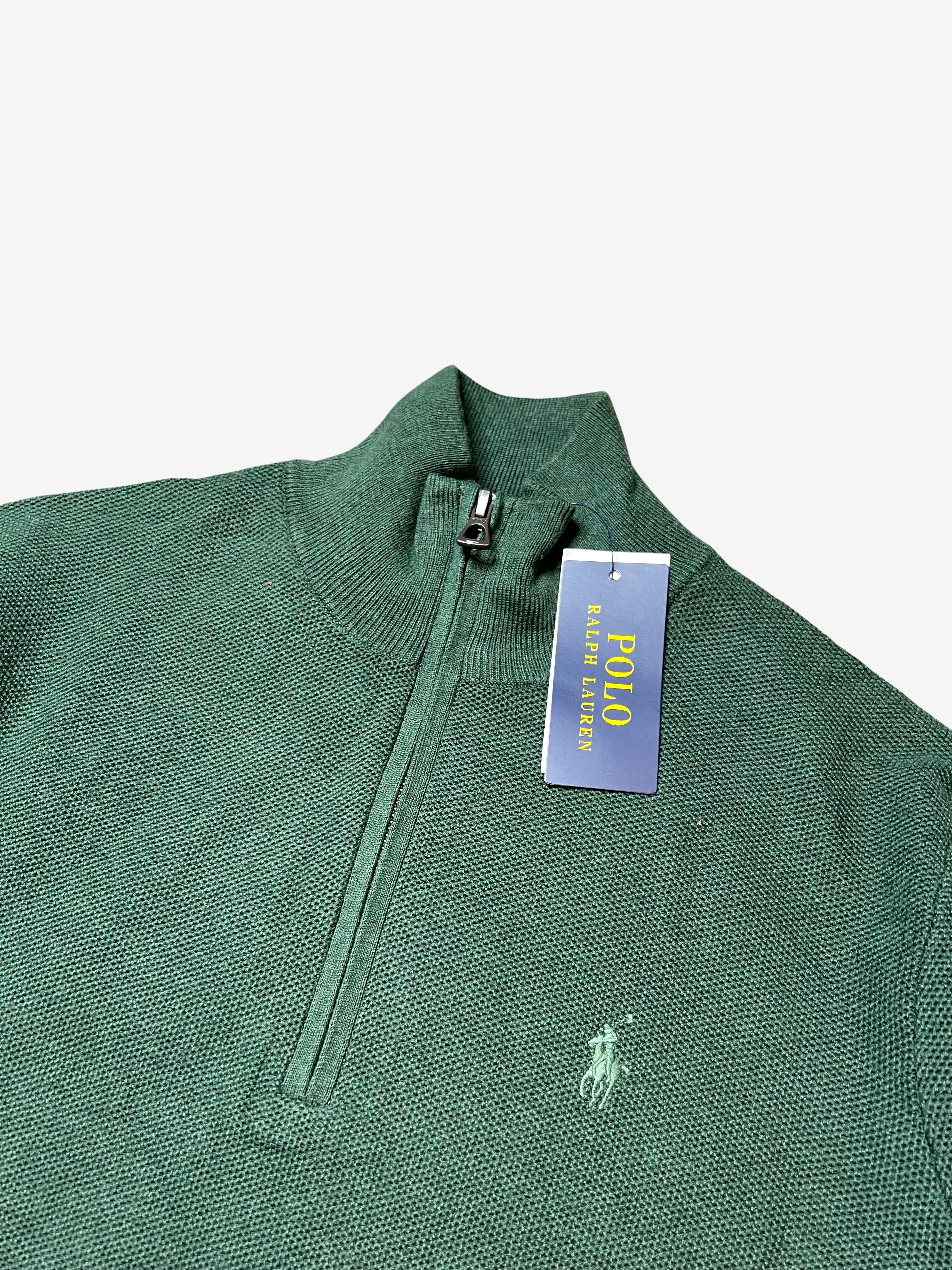 Green Pony Half Zip Sweater