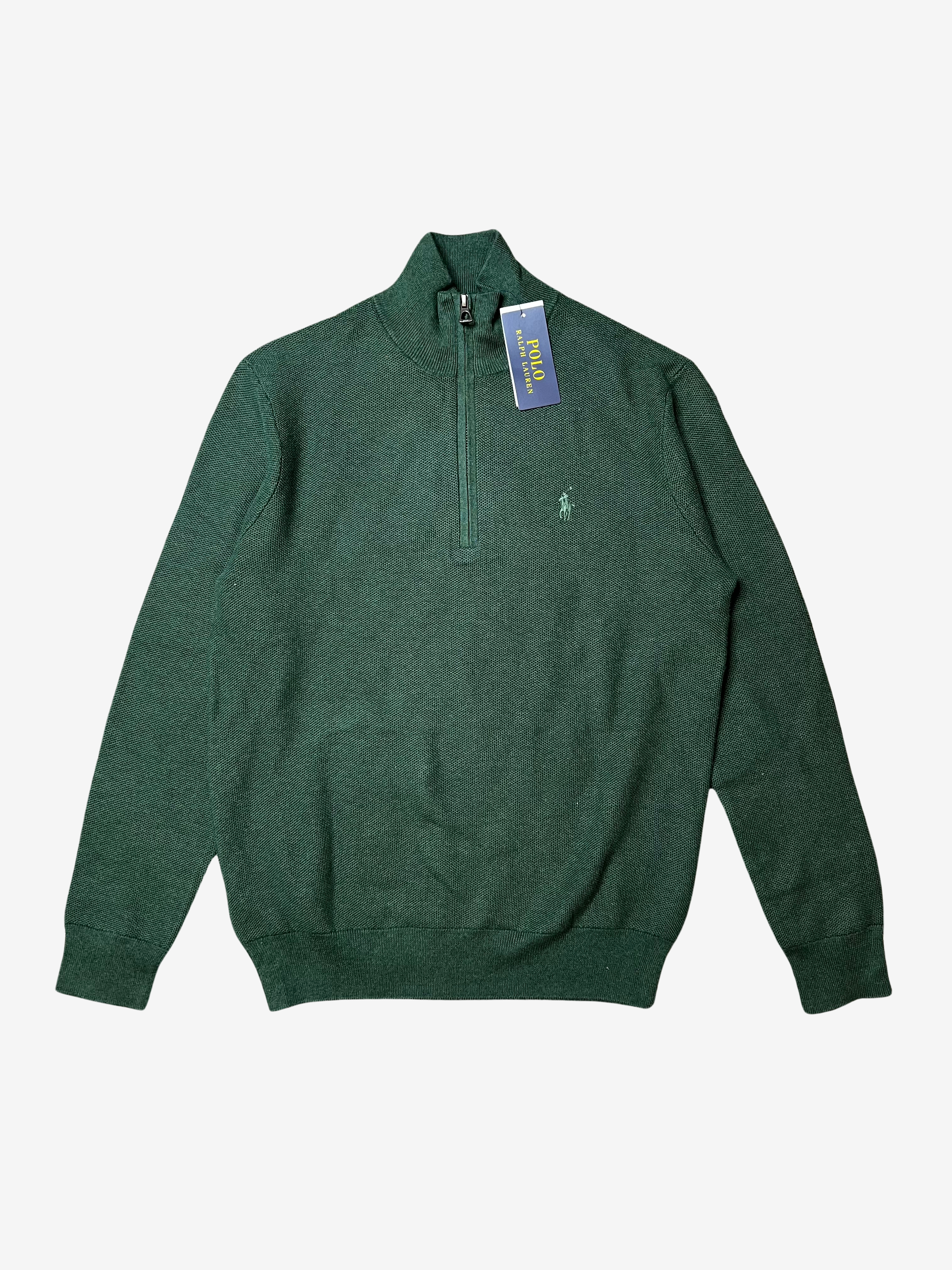 Green Pony Half Zip Sweater