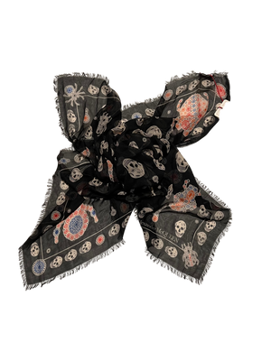 Black Spider Diamond Skeleton Scarf
