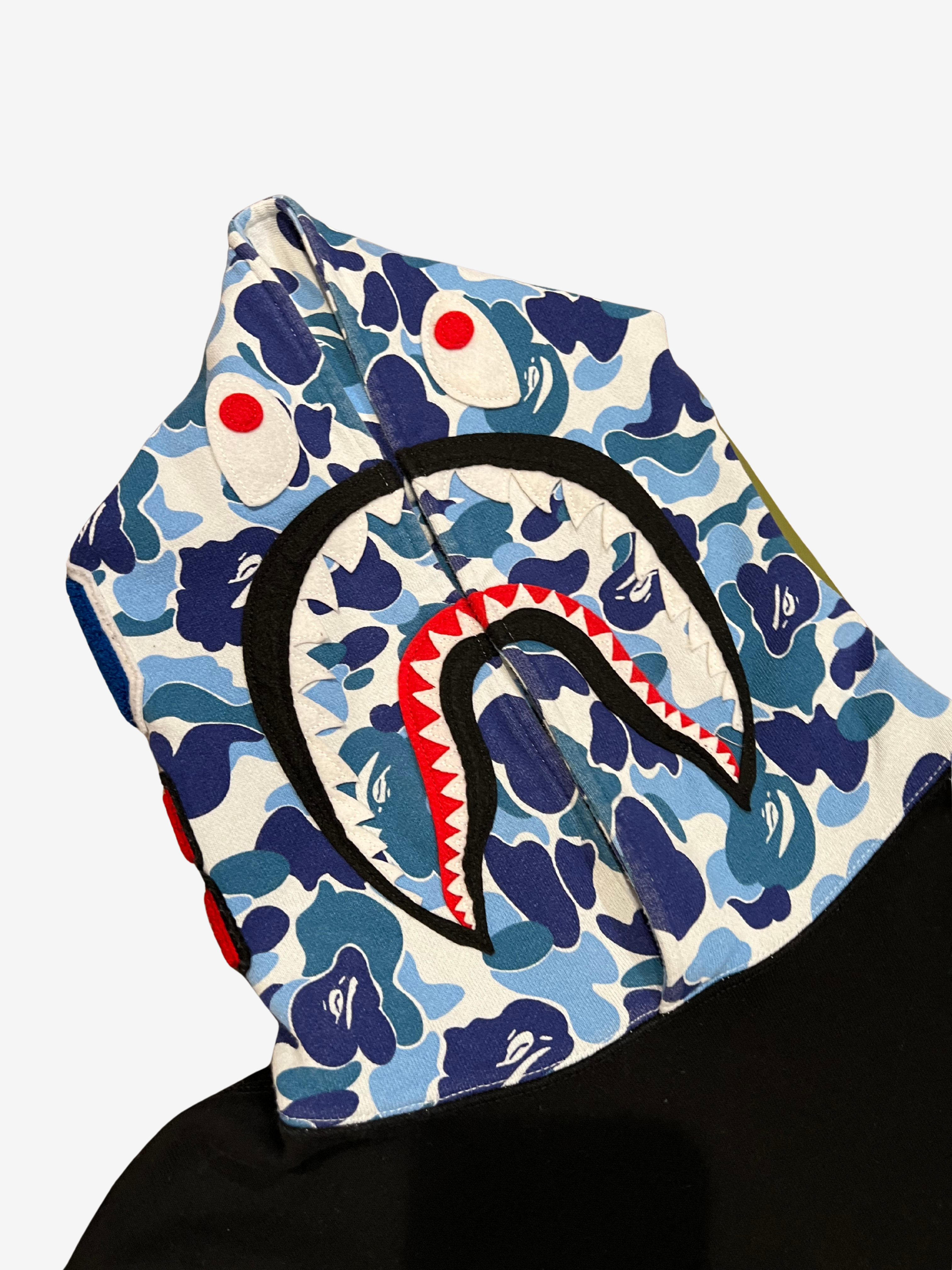 Blue ABC Camo Pullover Shark Hoodie