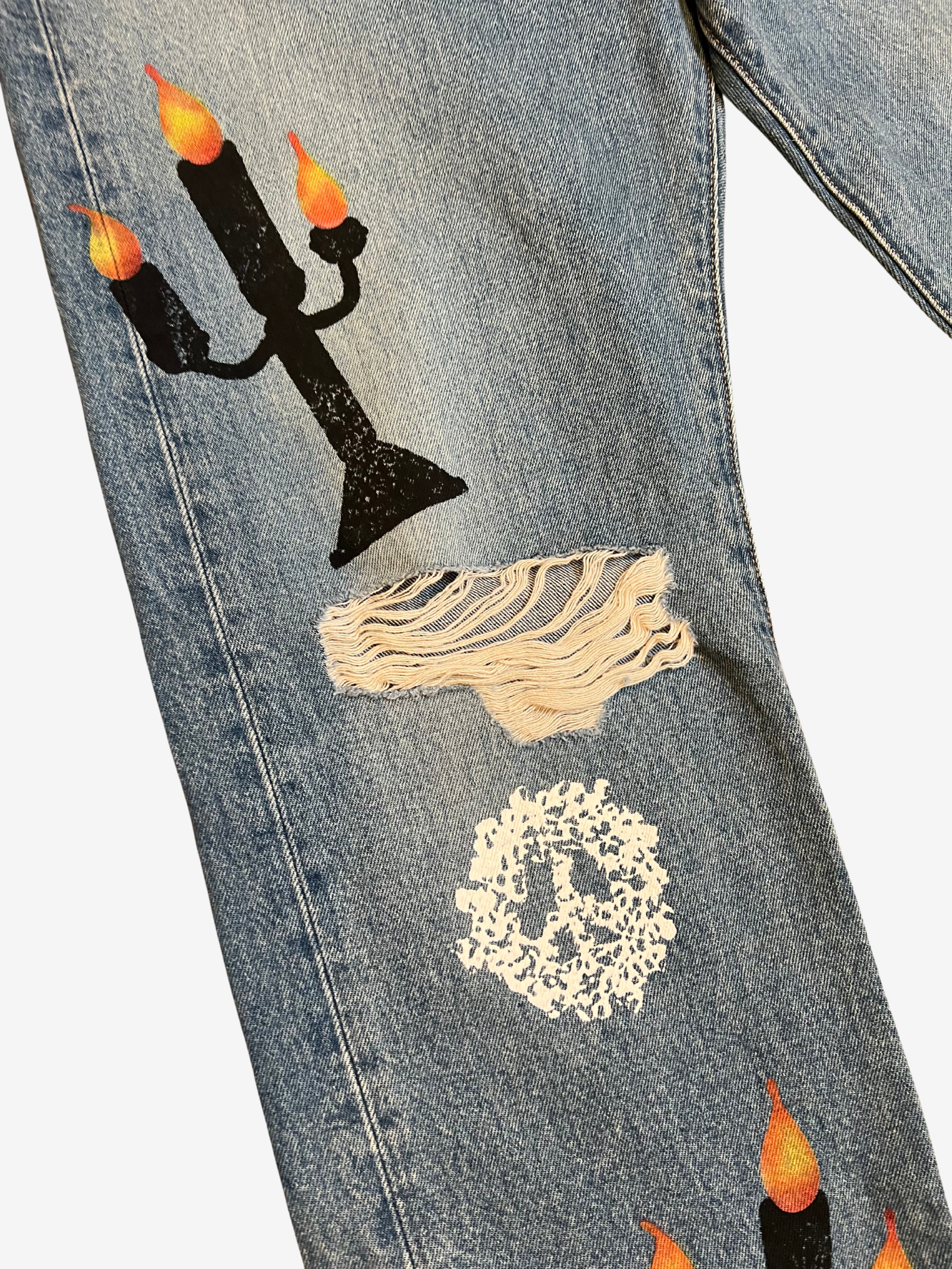 x Virgil Abloh Candle Stick Levi's Denim Jean