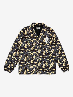 Black/Gold 2024 NYC Madison Store Exclusive Camo Coach Jacket