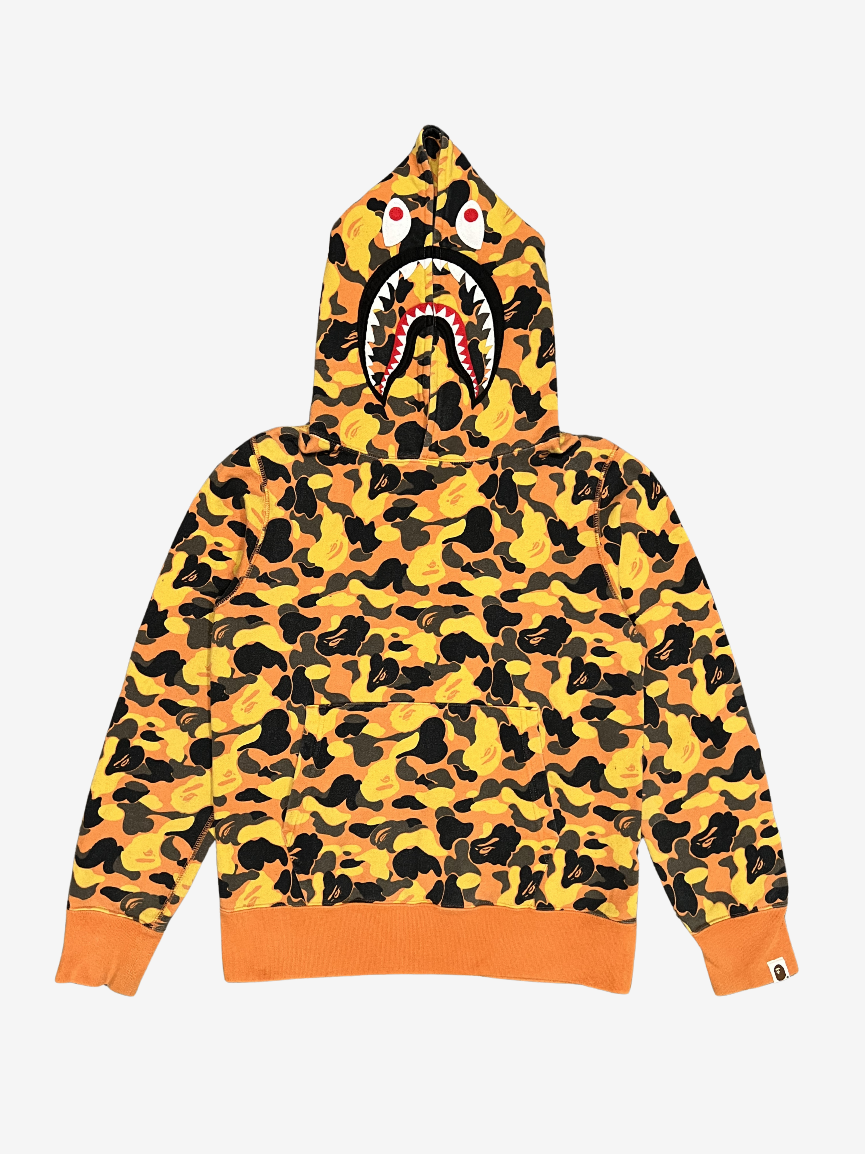 x XO Orange Camo Pullover Shark Hoodie