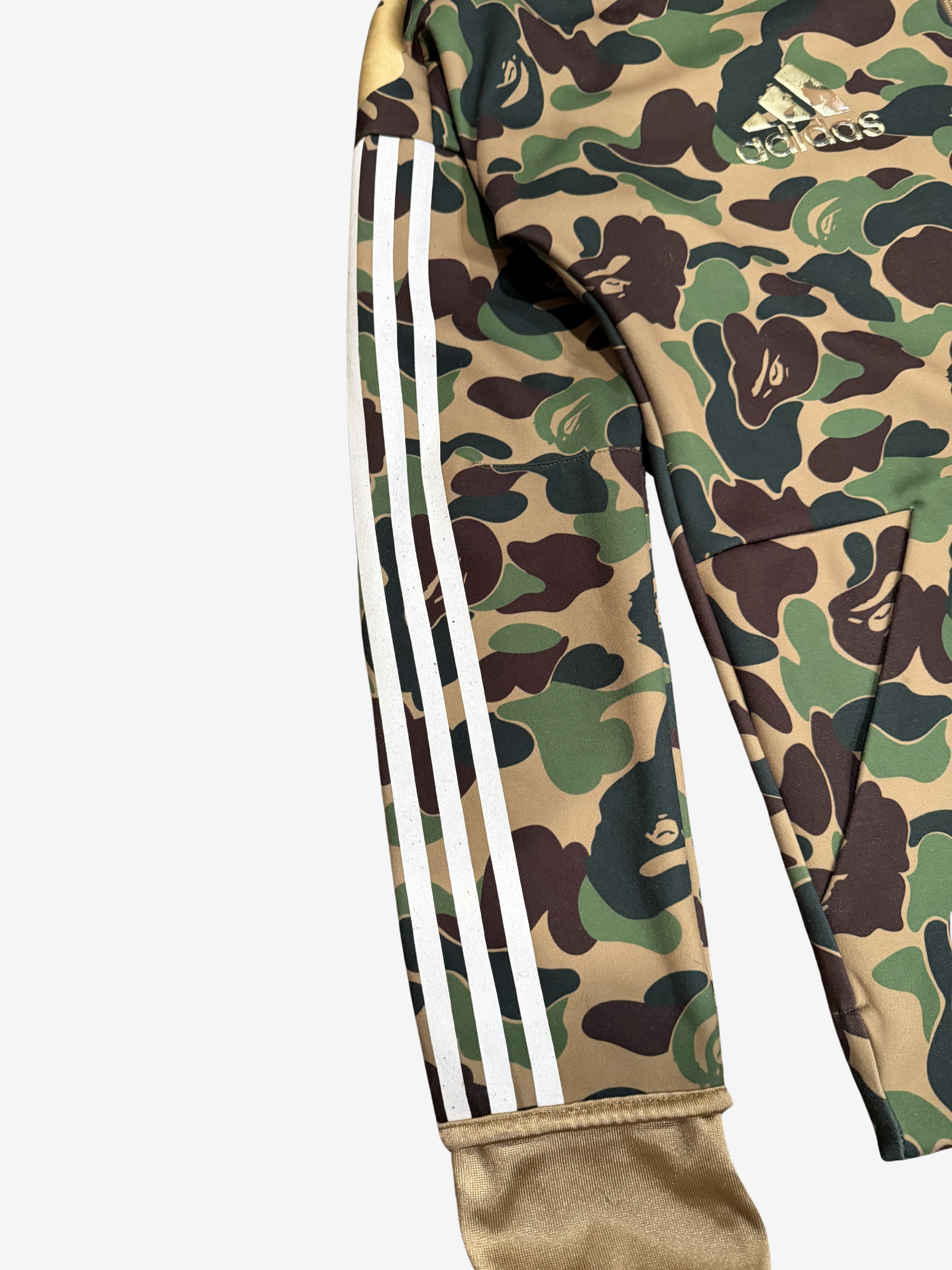 x Adidas Green Camo Full Zip Up Shark Hoodie